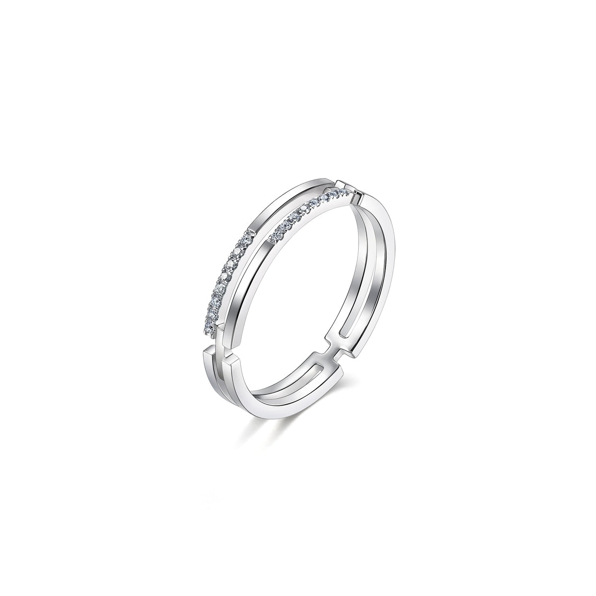 As One' 18K White Gold Ring