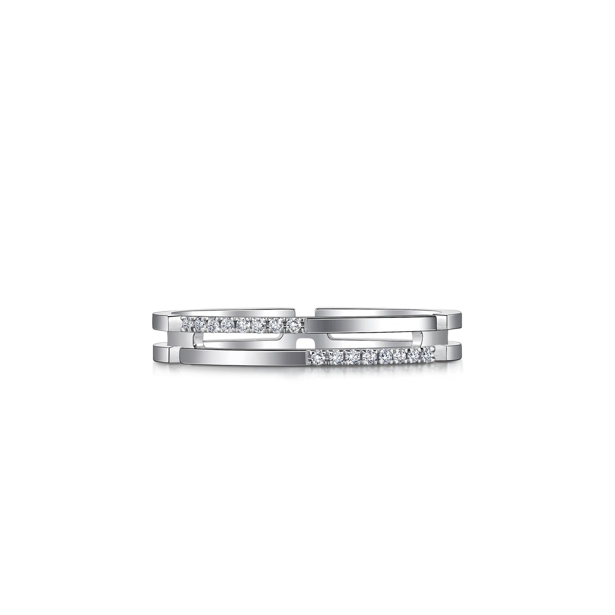 As One' 18K White Gold Ring