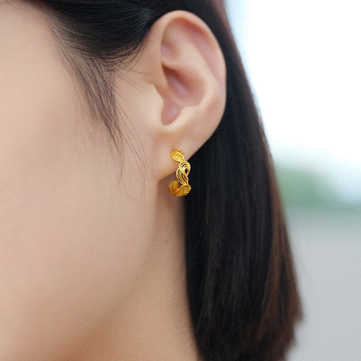 Taffy' 999.9 Gold Earrings