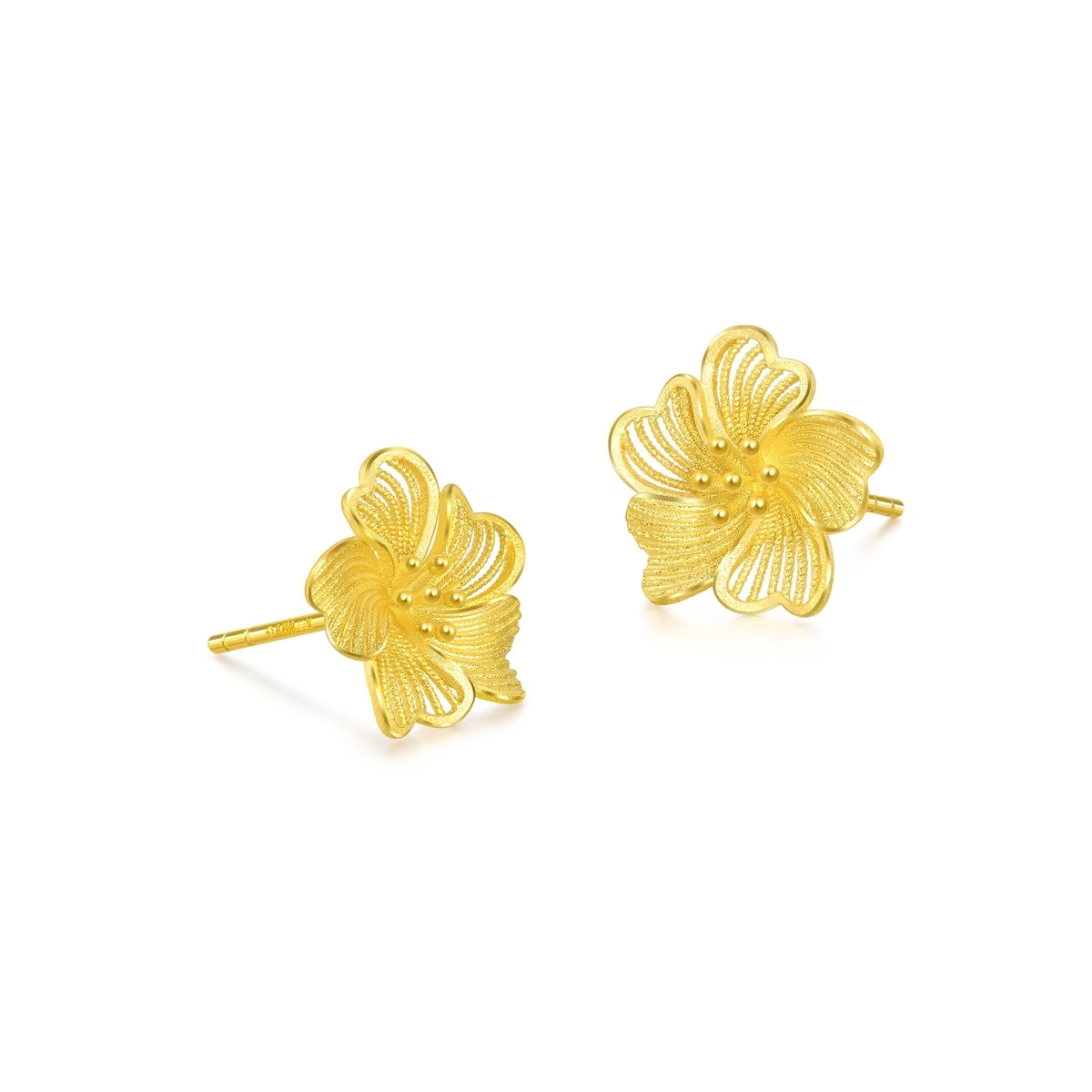 Blossom' 999.9 Gold Earrings
