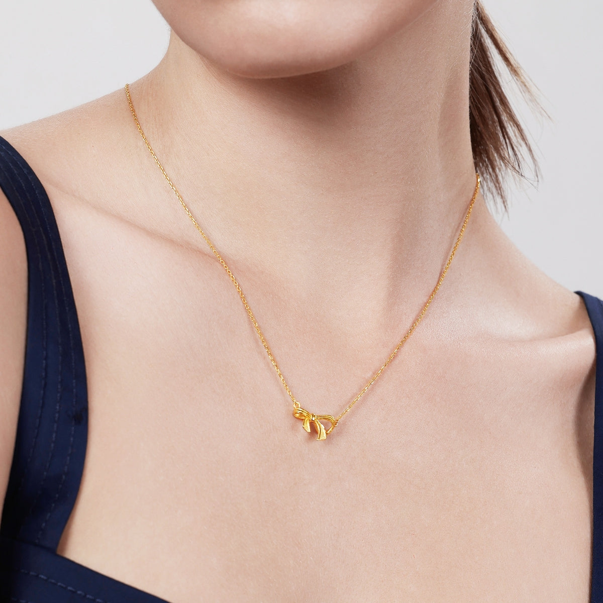 Essence 999.9 Gold Bow Tie Necklace