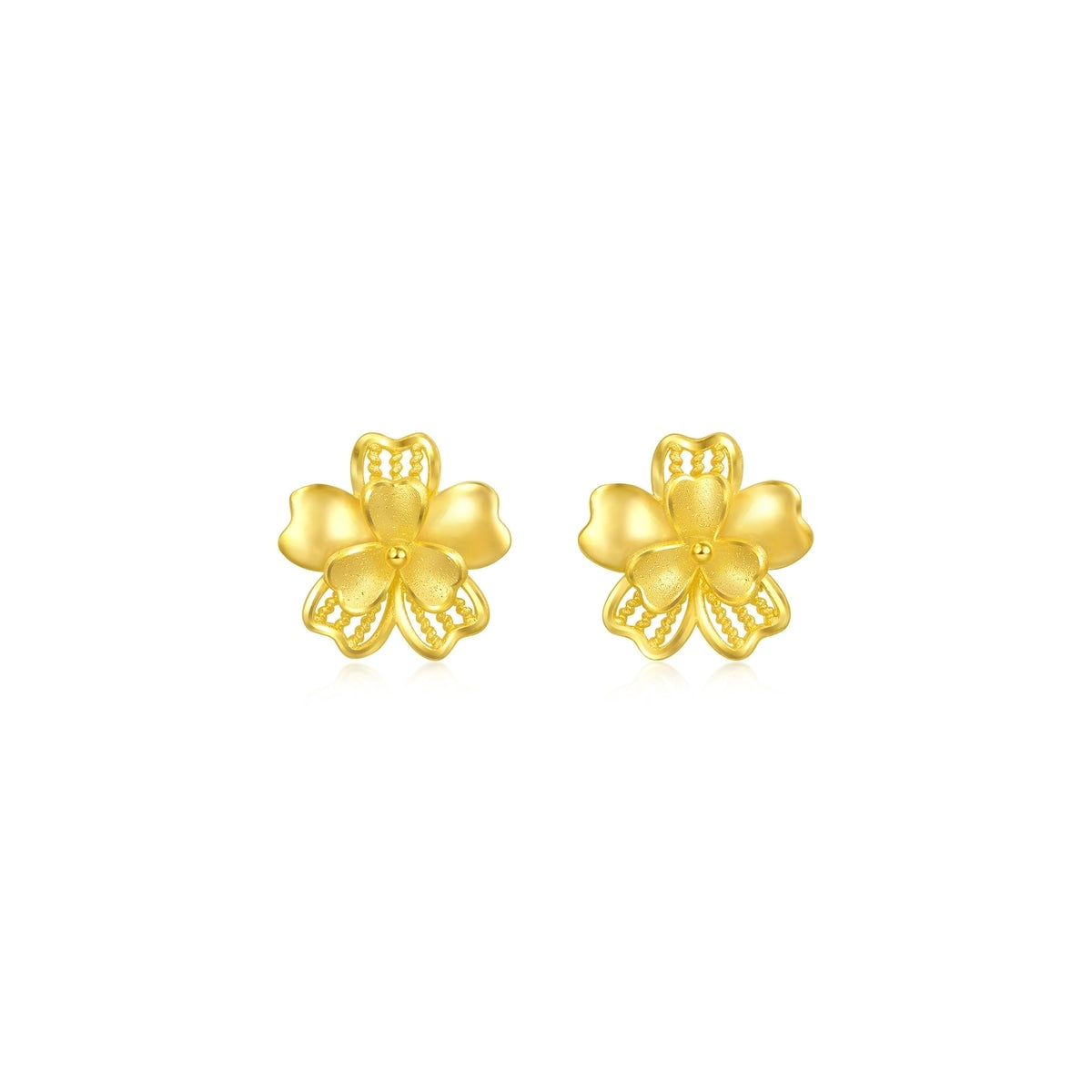 Blossom' 999.9 Gold Earrings