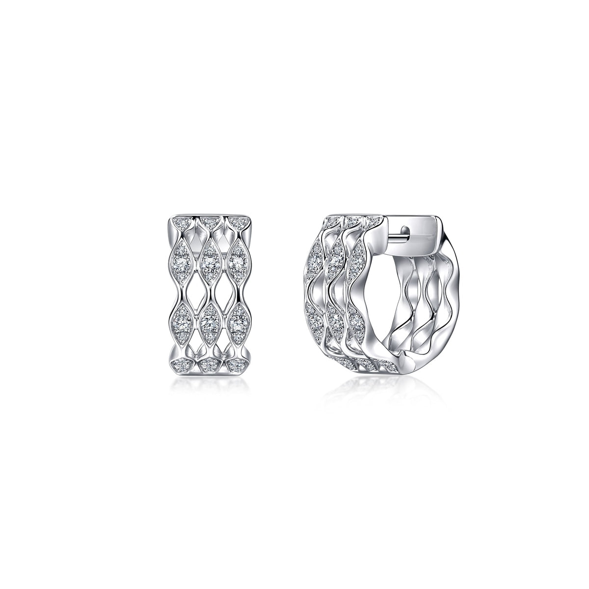 18K/750 Gold (White) Diamond Earrings