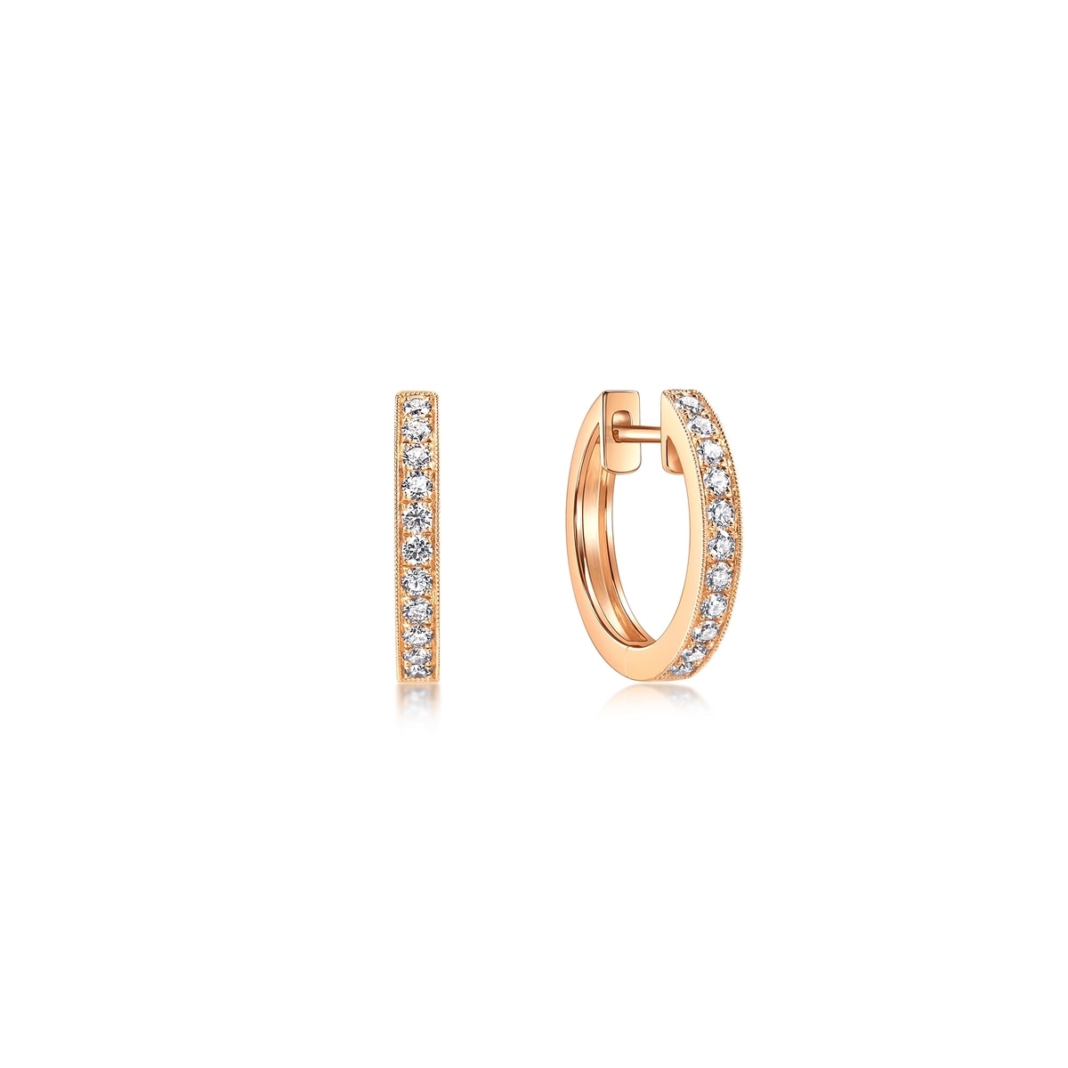 18K/750 Gold (Rose) Diamond Earrings