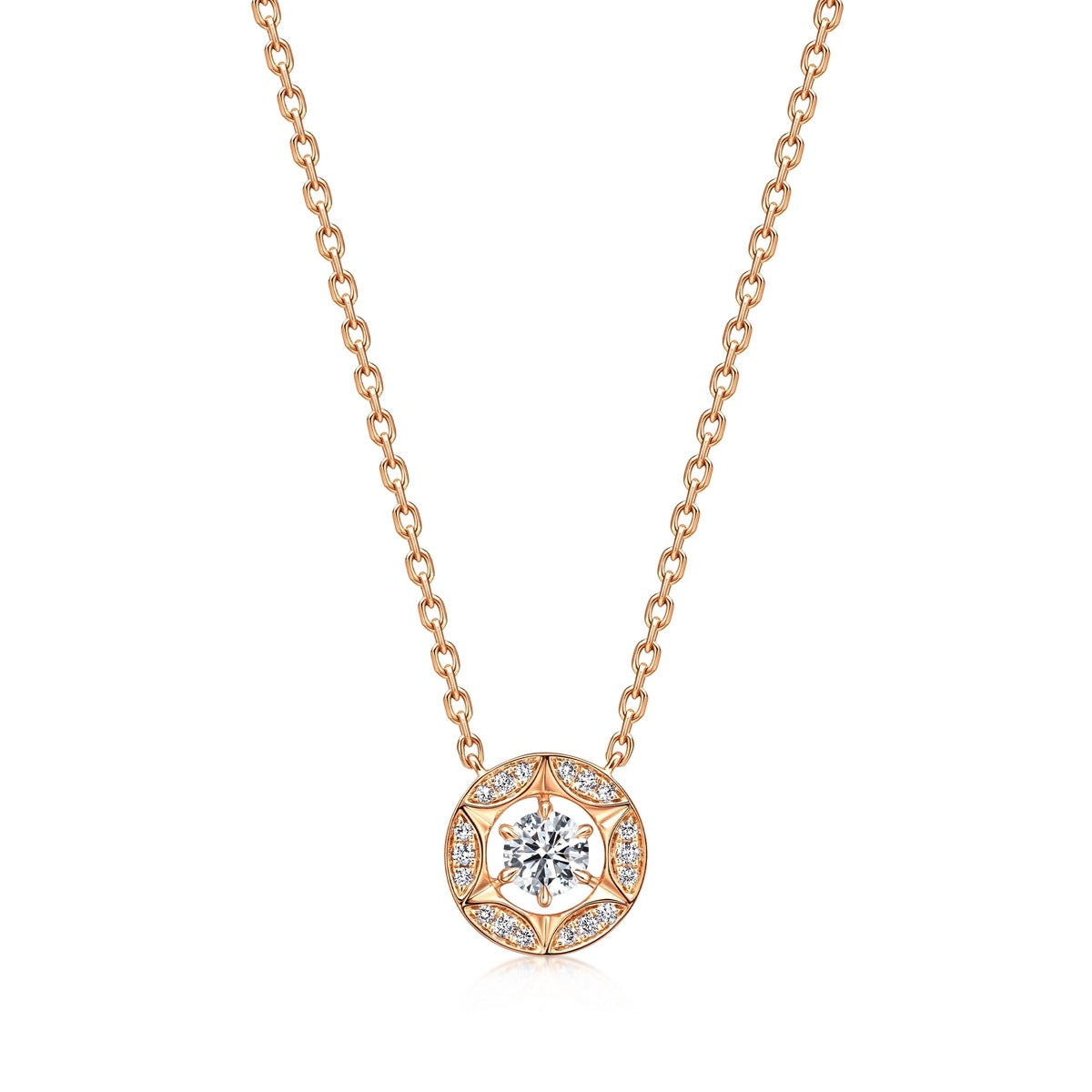18K/750 Gold (Rose) Diamond Necklace