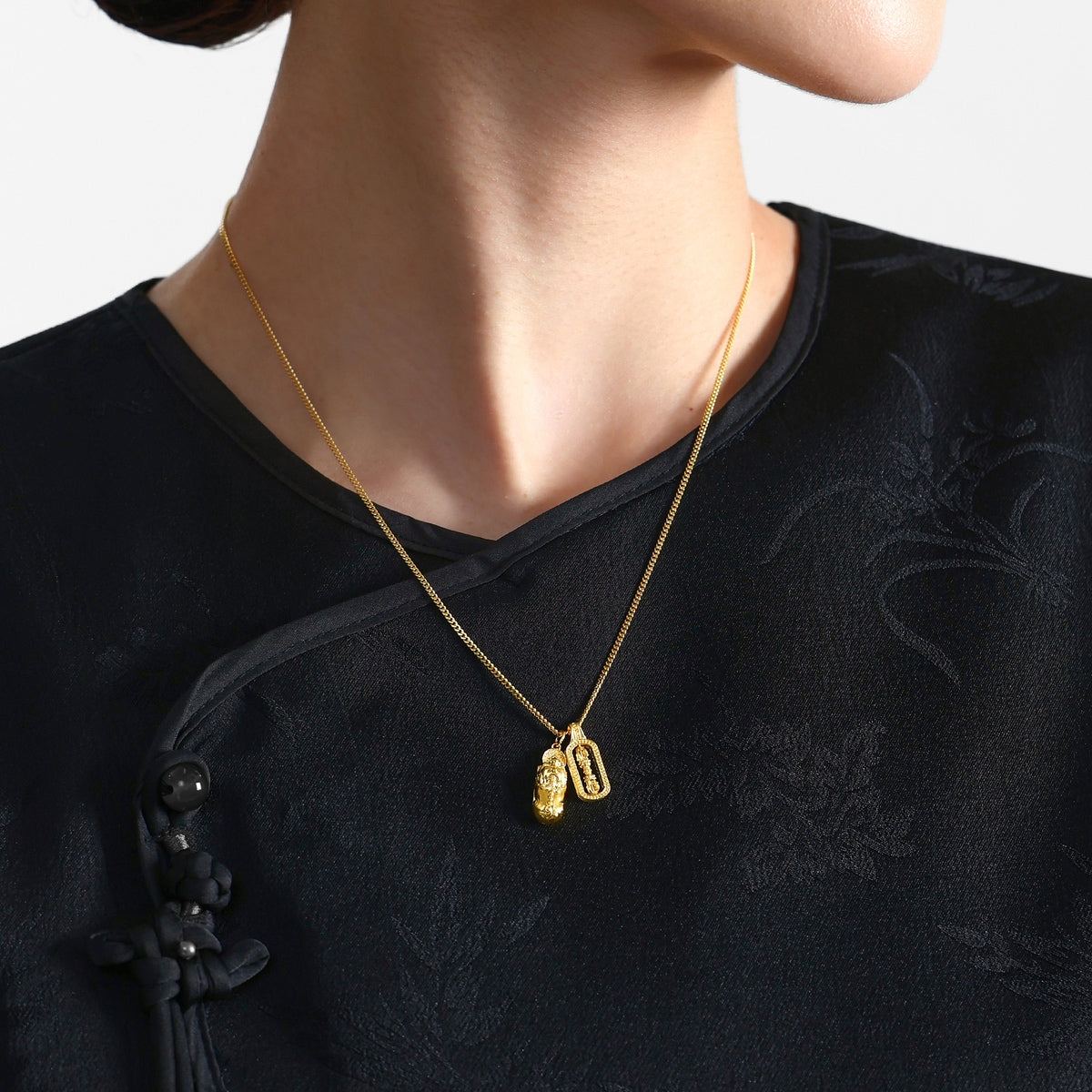 Cultural Blessings 'The Oriental' 999.9 Gold Pixiu Necklace