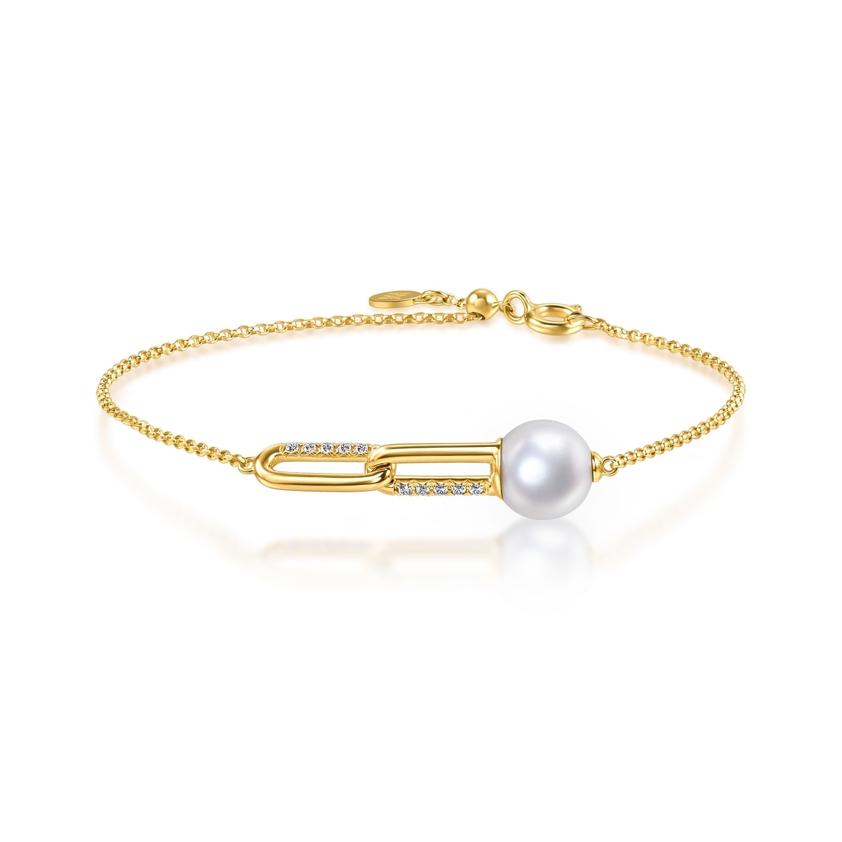 18K/750 Gold (Yellow) Freshwater Cultured Pearl Bracelet