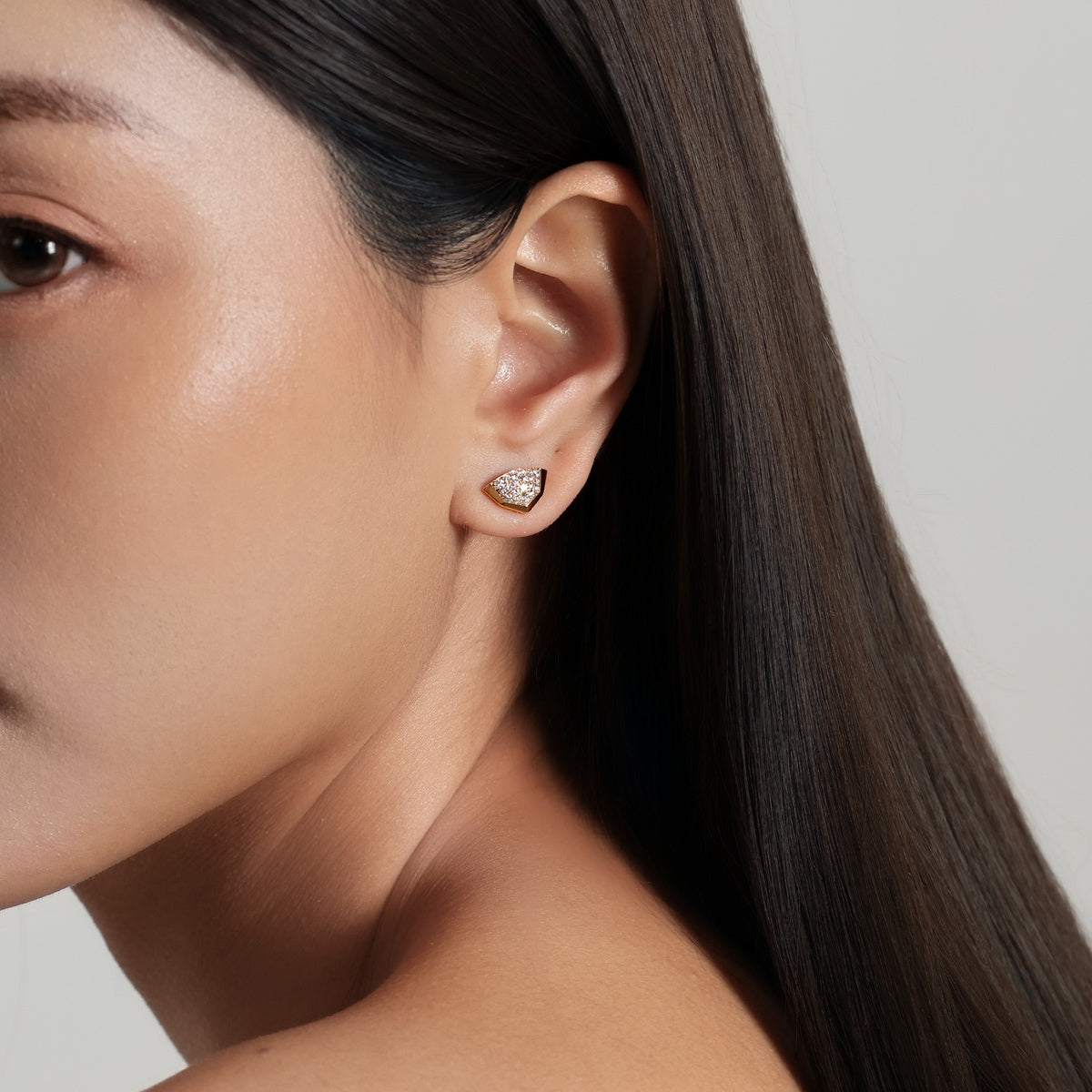 18K/750 Gold (Rose) Diamond Earrings