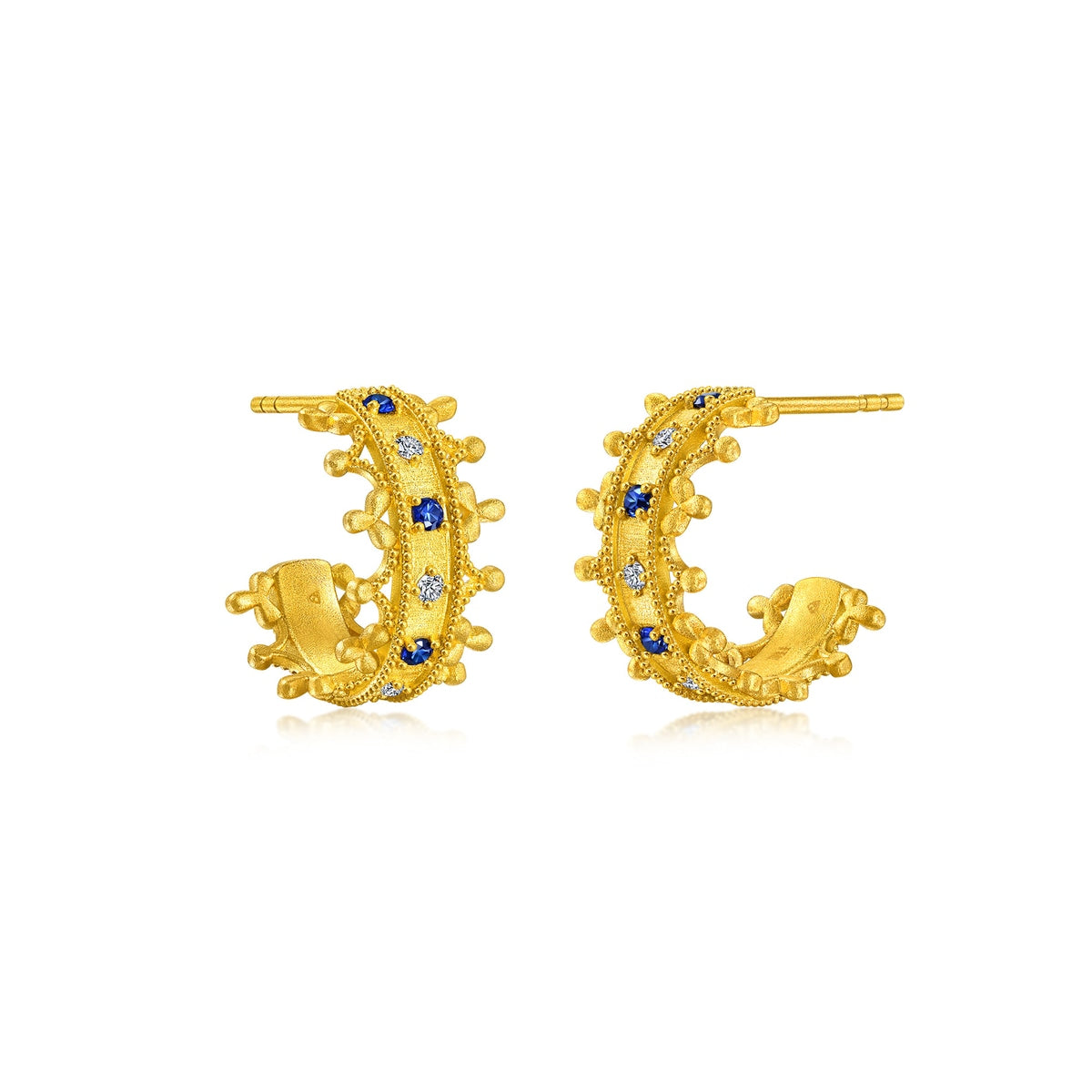 V&A 'The Art of Romance' 999 Gold Diamond Earrings