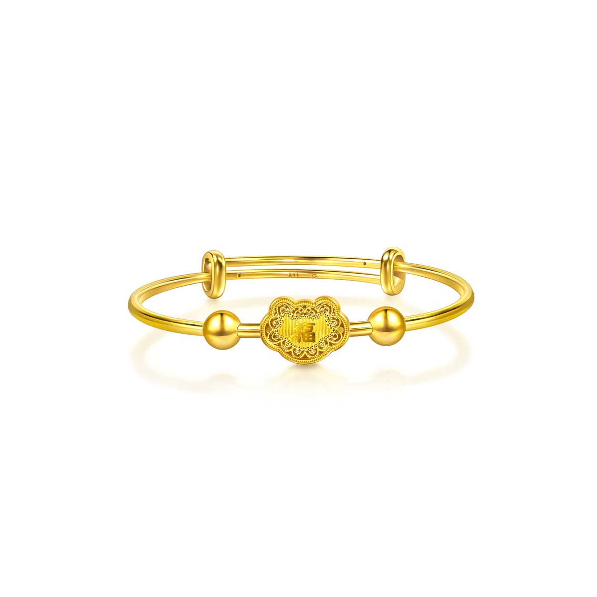 Chinese Gifting Collection 'New Born' 999 Gold Fu Lock Baby Bangle