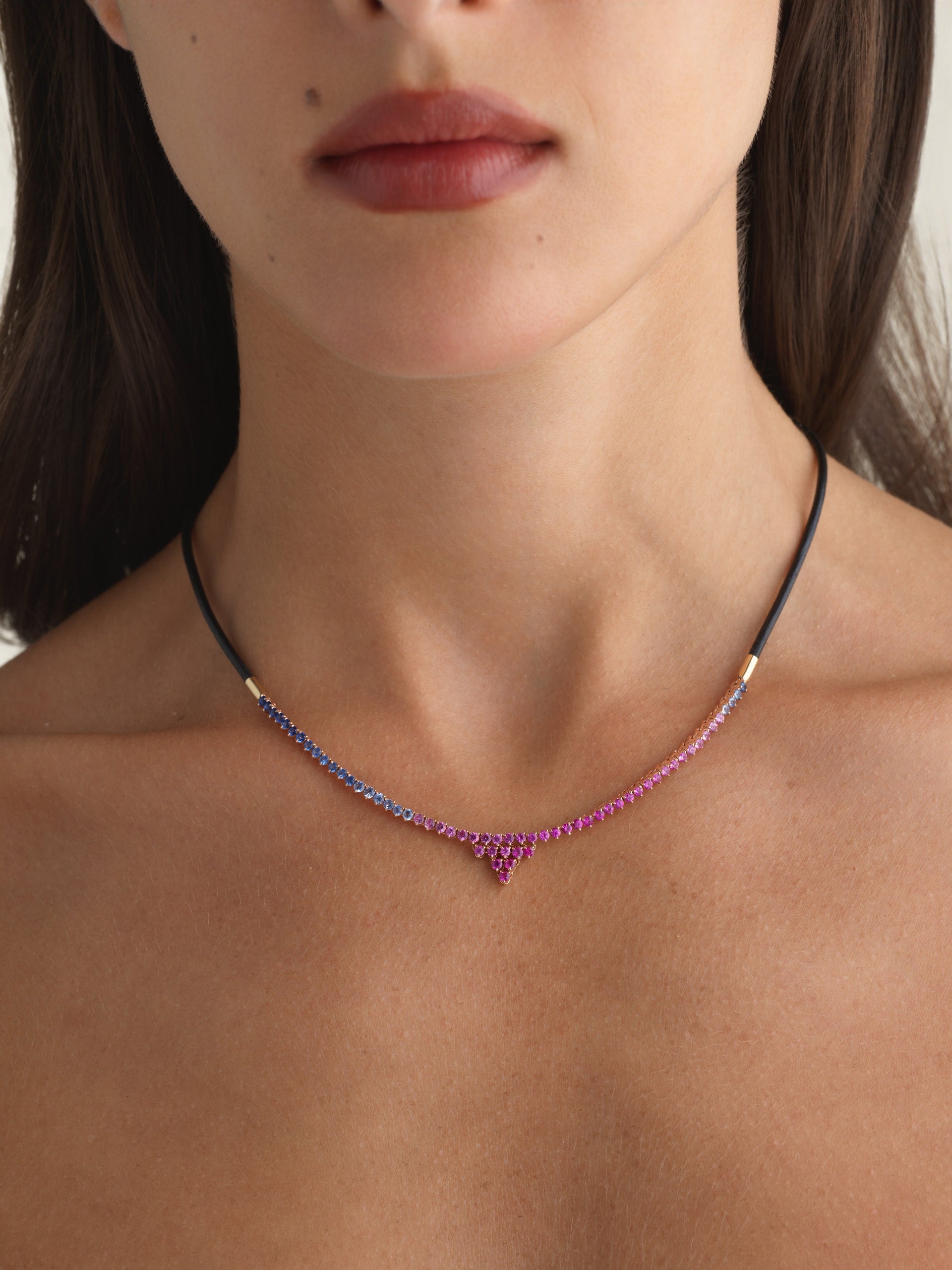 Half Tennis Necklace