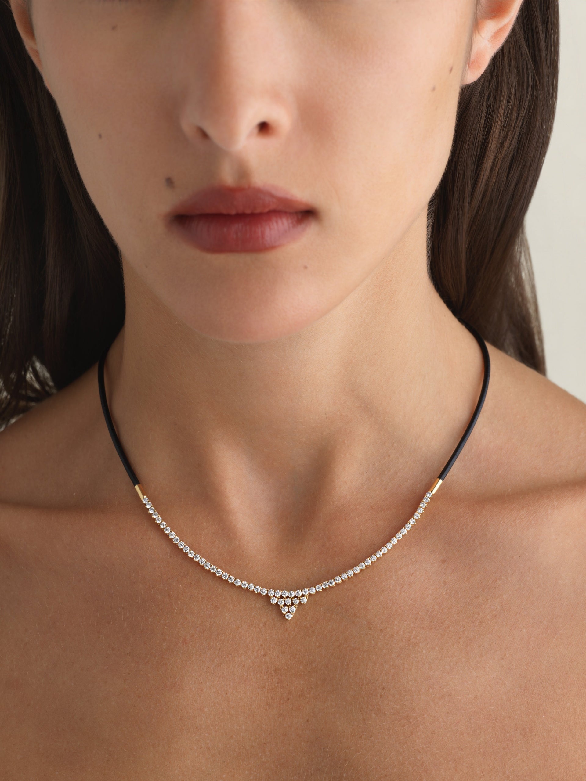 Half Tennis Necklace