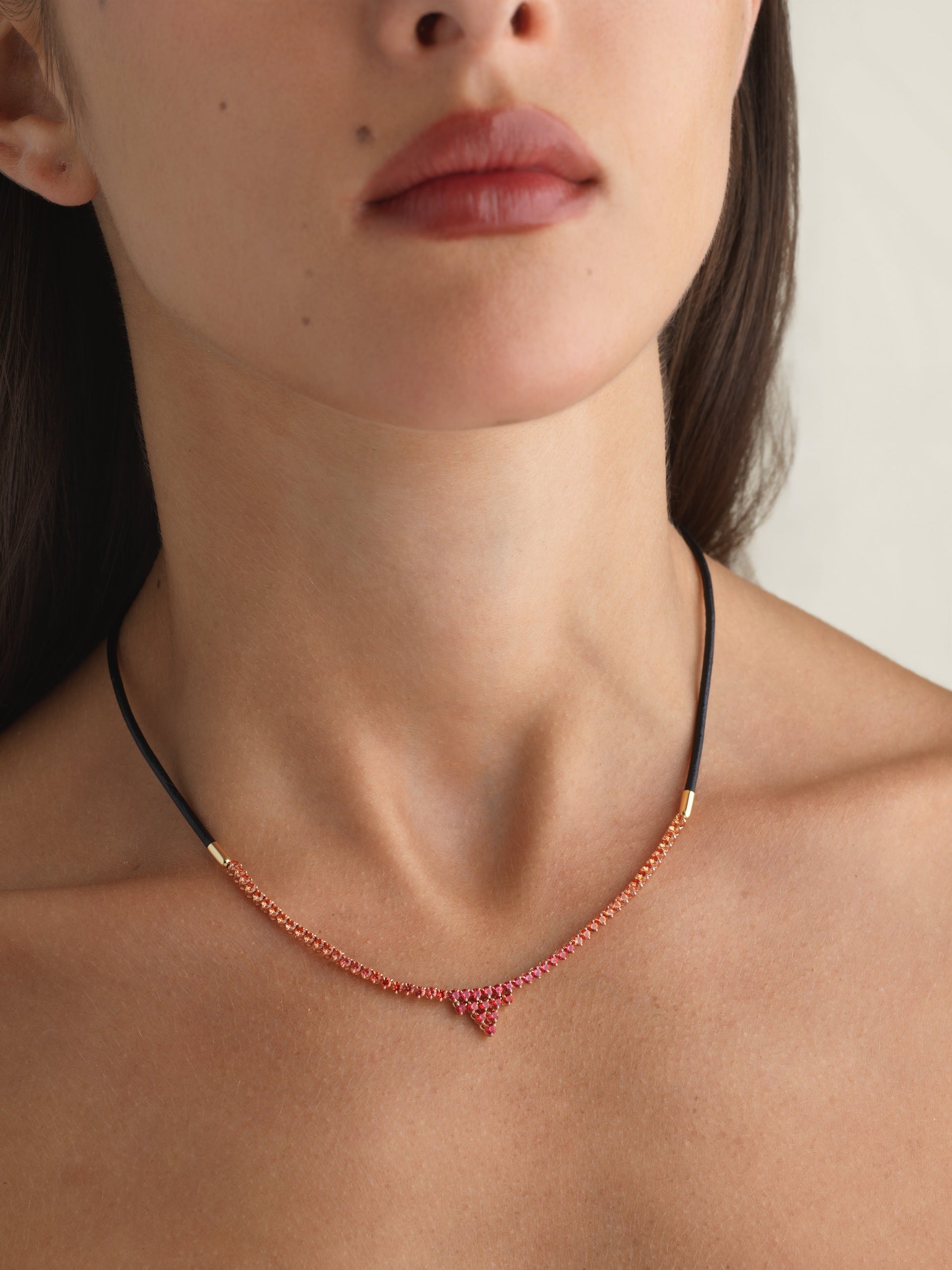 Half Tennis Necklace