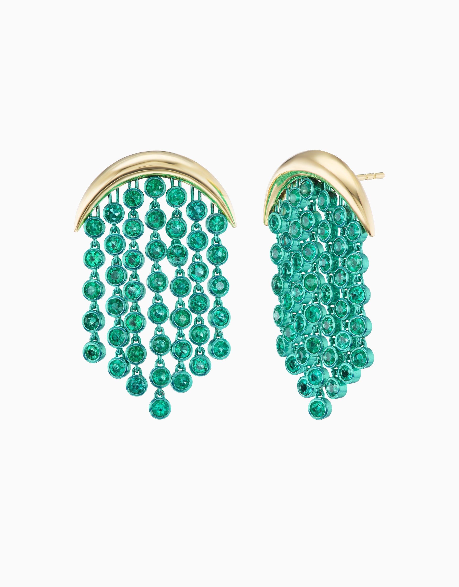 Emerald Fringe Earring