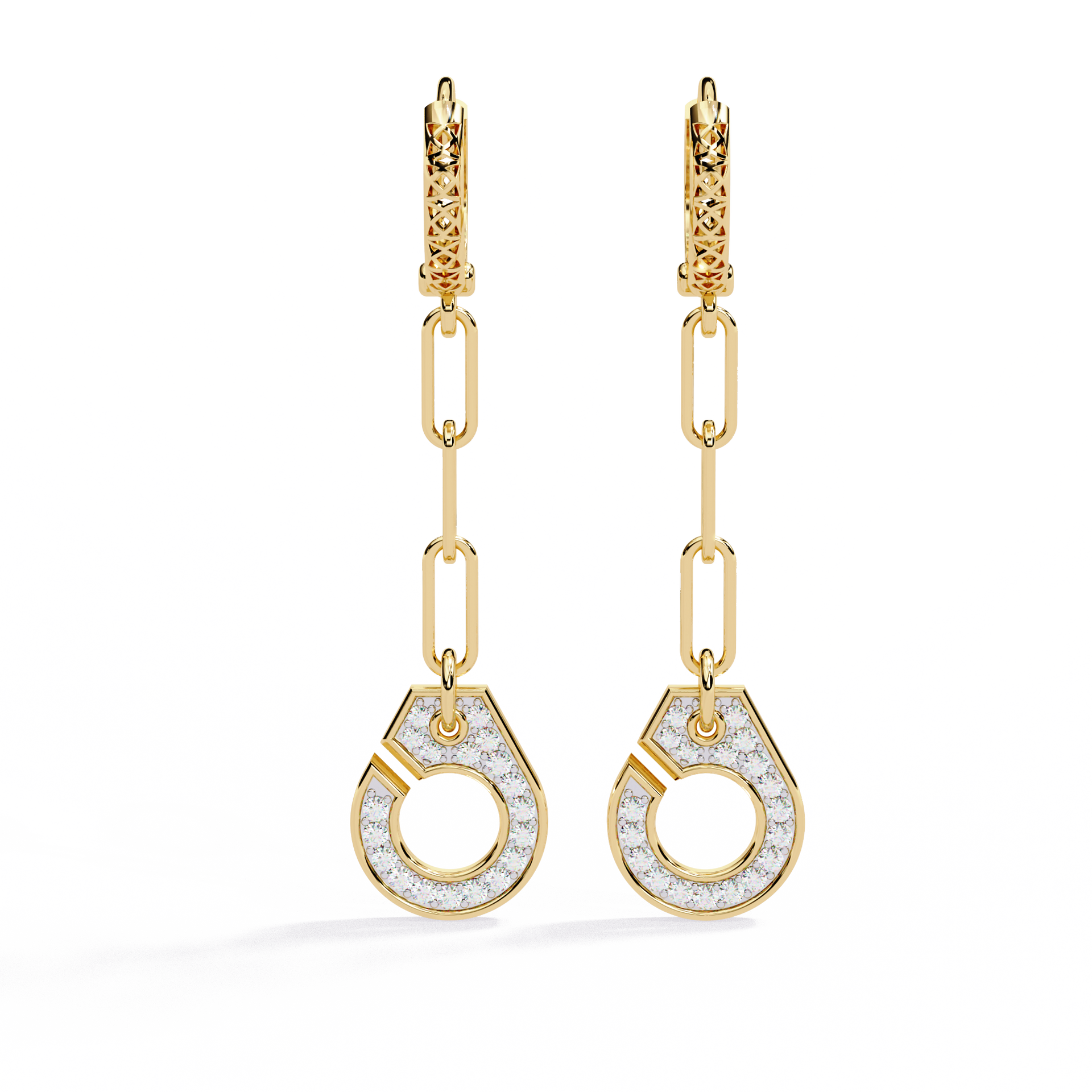 Round-Cut Lab-grown Diamond Cluster Earrings in 10K White Gold