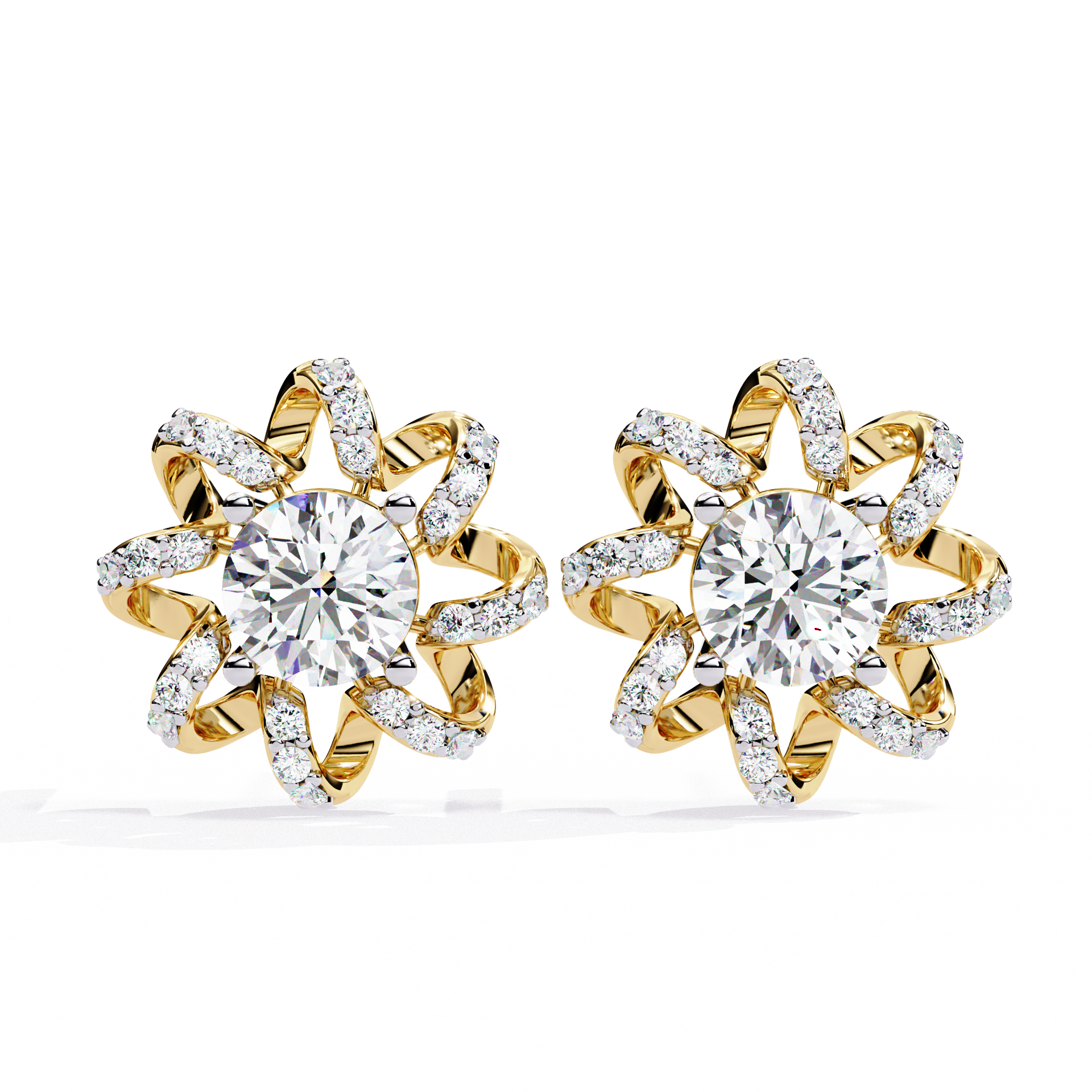 Round-Cut Lab-grown Diamond Stud Studs in 10K White Gold