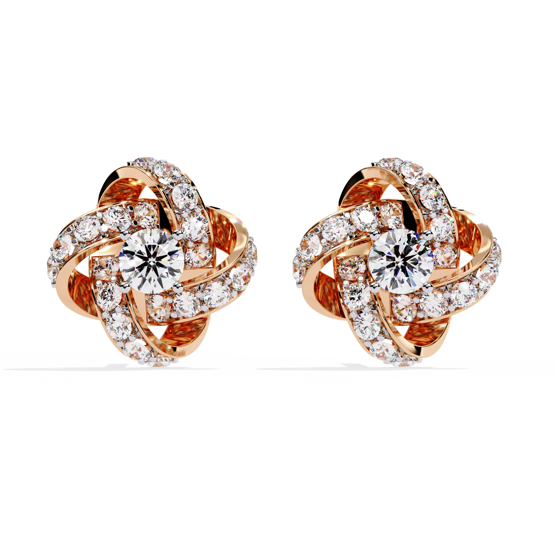 Round-Cut Lab-grown Diamond Stud Studs in 10K White Gold