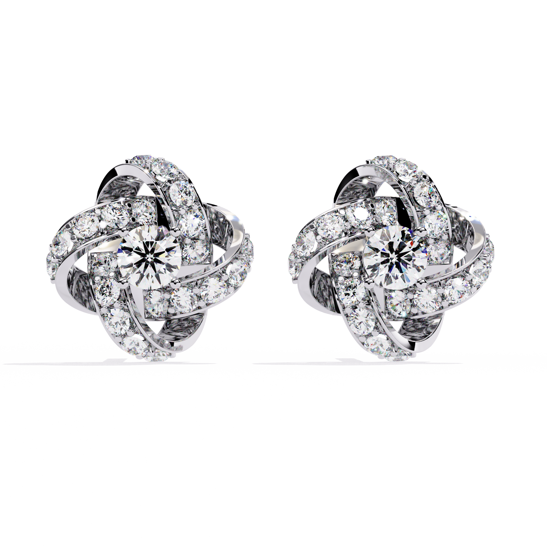 Round-Cut Lab-grown Diamond Stud Studs in 10K White Gold