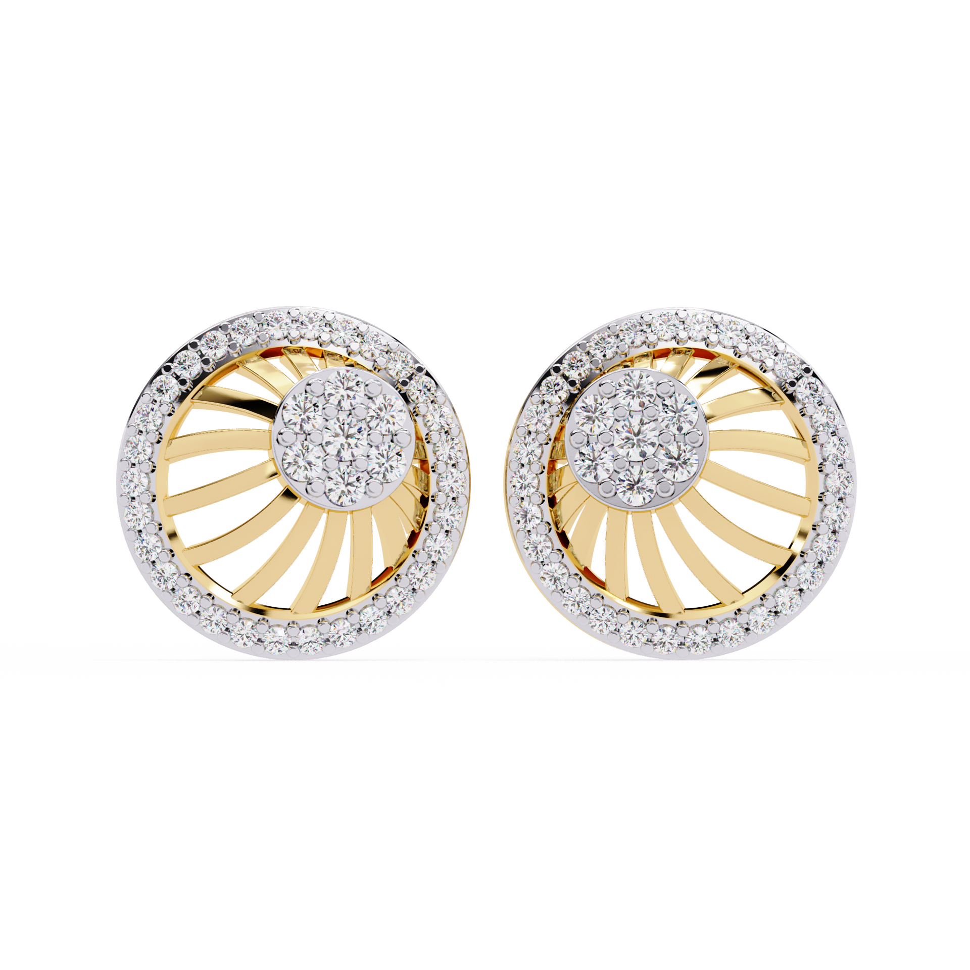 Round-Cut Lab-grown Diamond Stud Studs in 10K White Gold