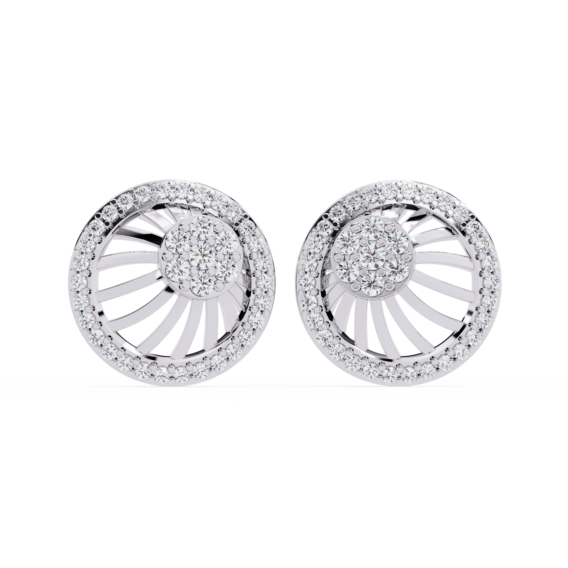 Round-Cut Lab-grown Diamond Stud Studs in 10K White Gold