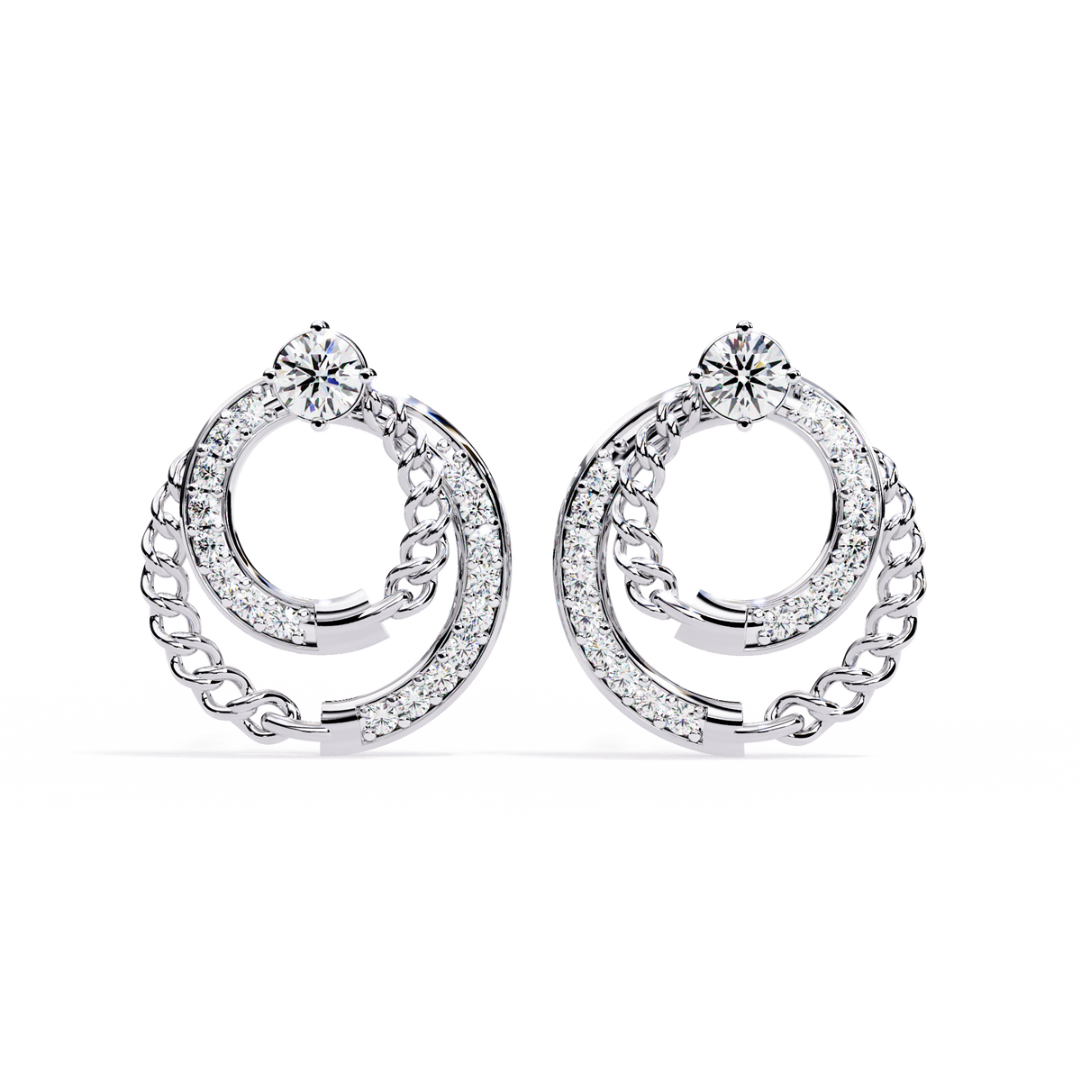 Round-Cut Lab-grown Diamond Studs in 10K White Gold
