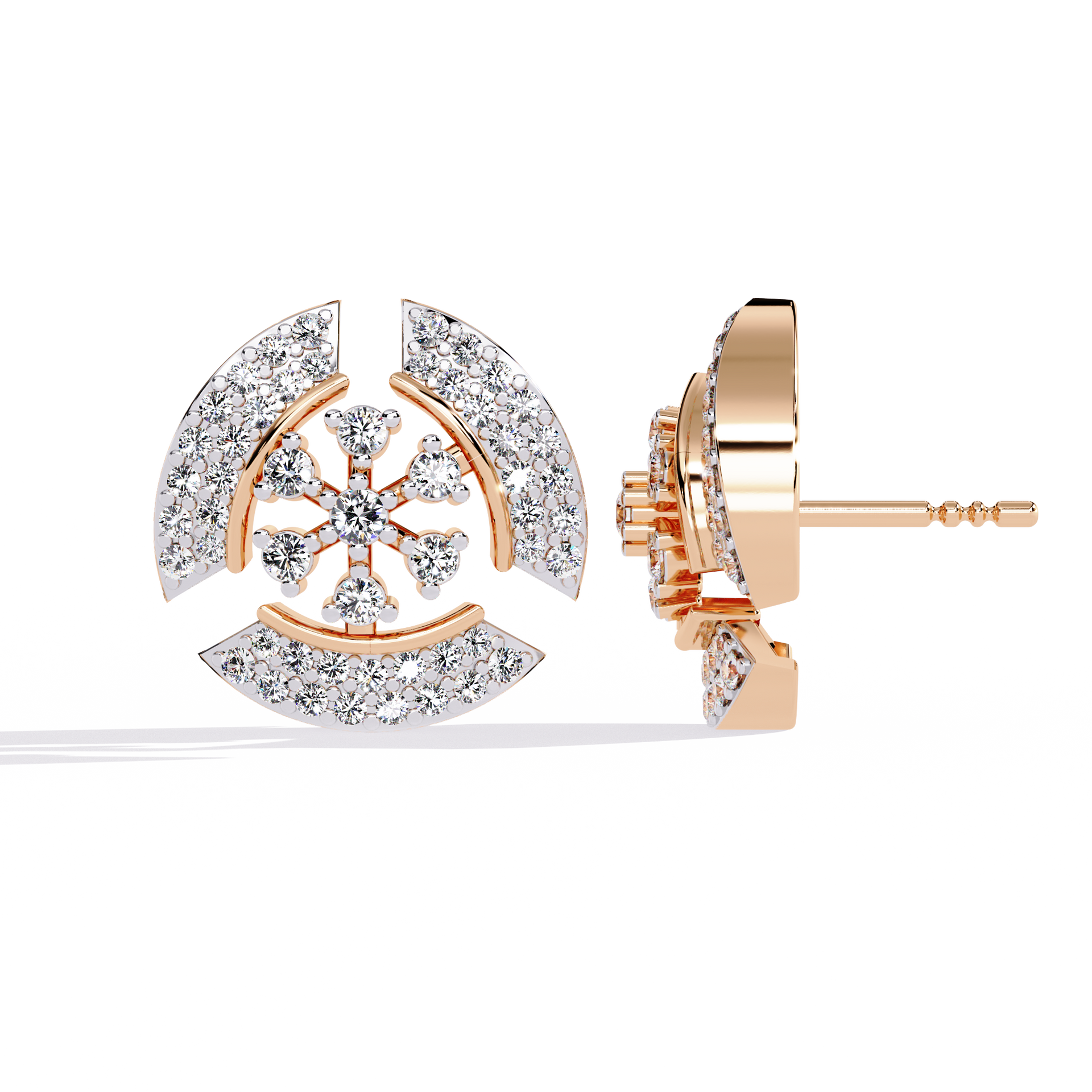 Round-Cut Lab-grown Diamond Stud Studs in 10K White Gold