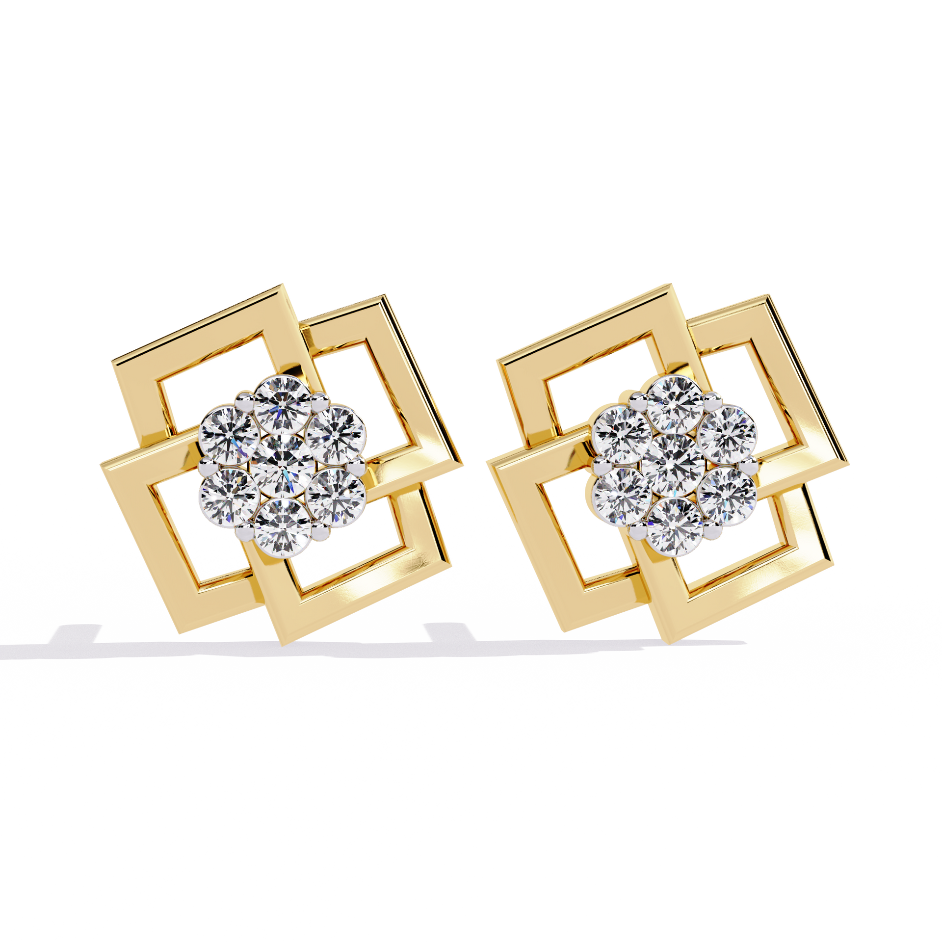 Round-Cut Lab-grown Diamond Stud Studs in 10K White Gold