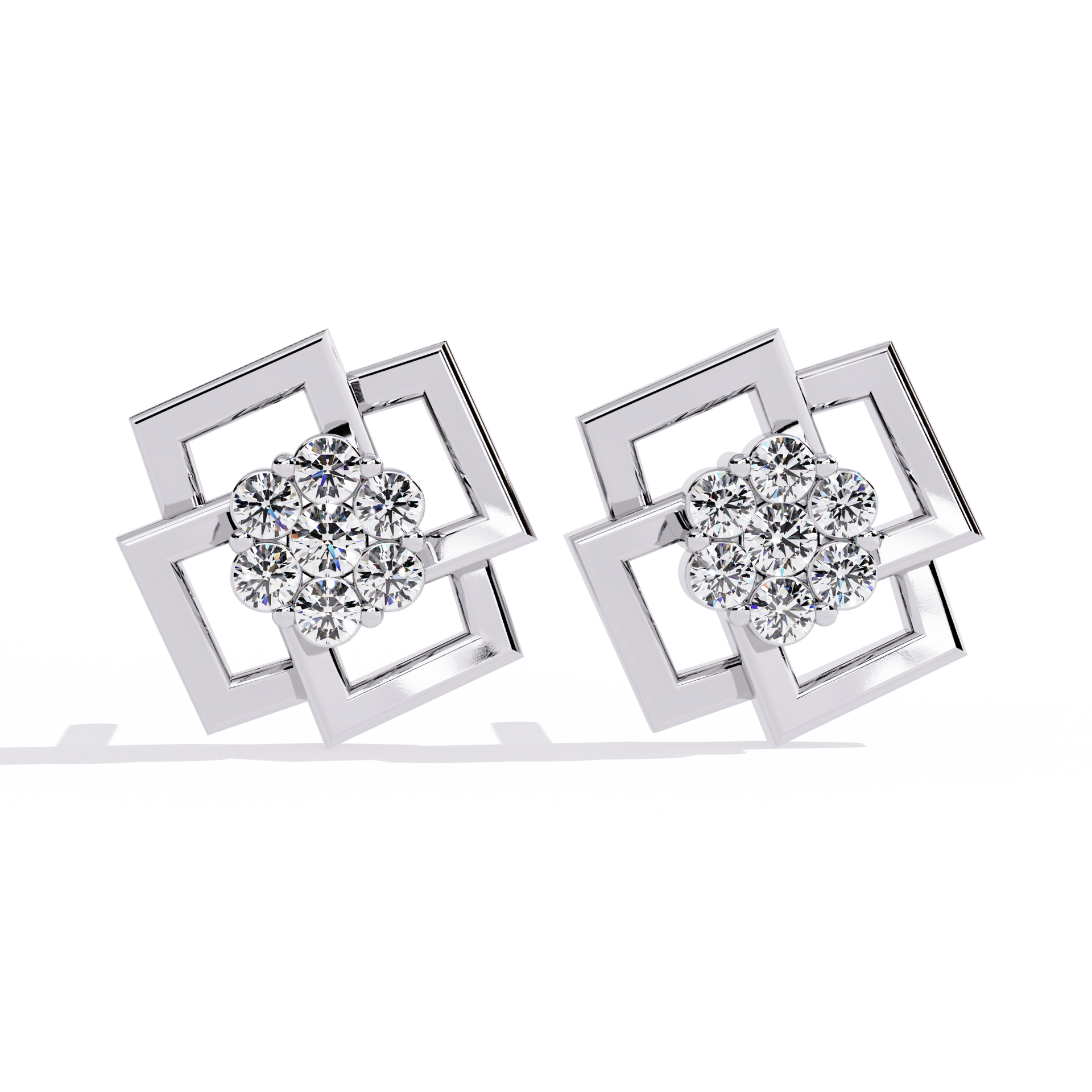 Round-Cut Lab-grown Diamond Stud Studs in 10K White Gold