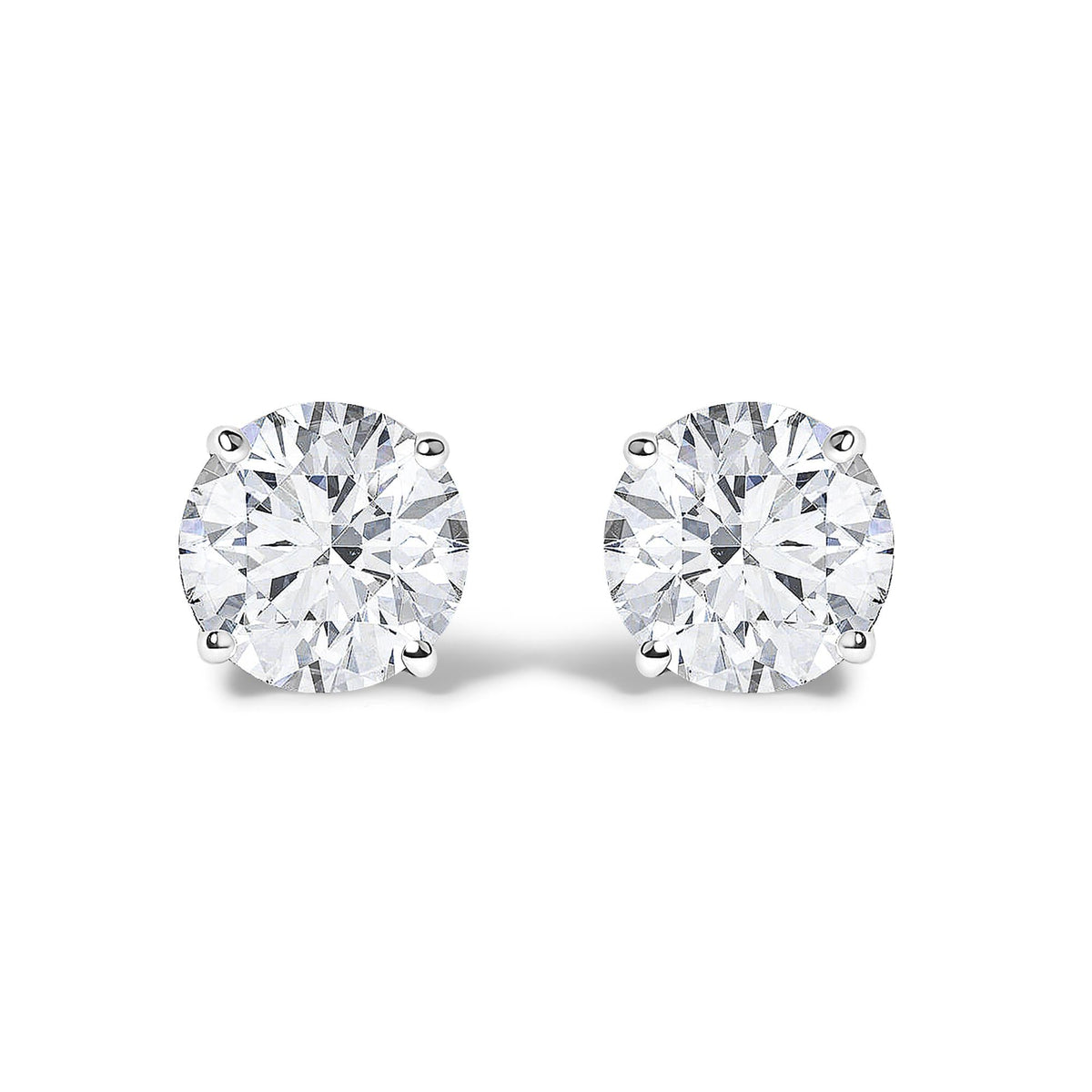 14K Gold 1/2 Cttw Lab Grown Diamond Solitaire Stud Earrings