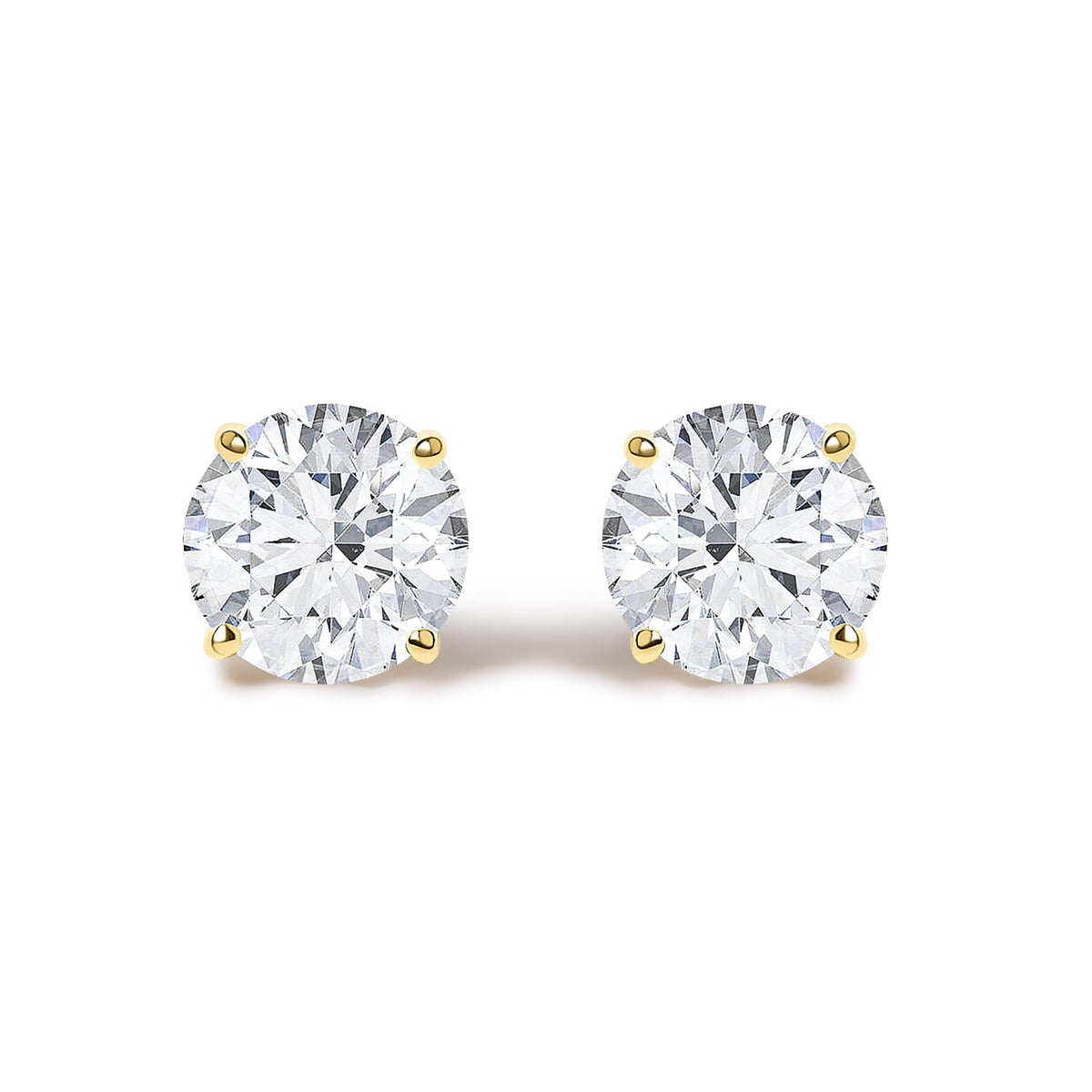 14K Gold 1/2 Cttw Lab Grown Diamond Solitaire Stud Earrings