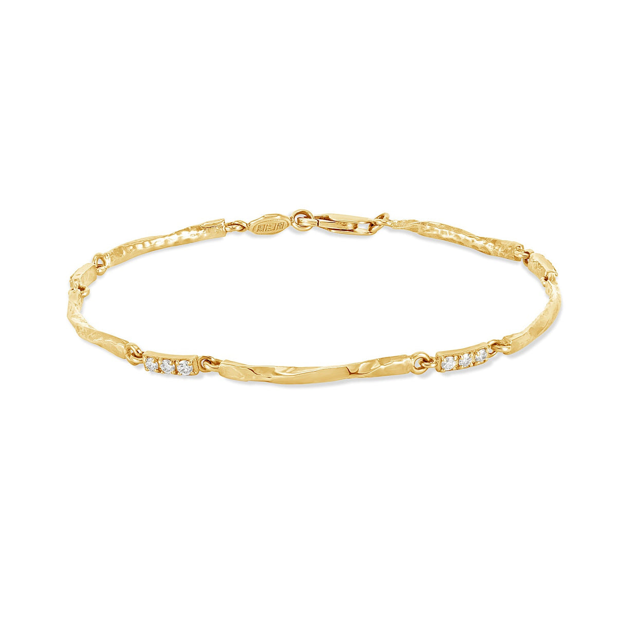 9k Gold Eternity Diamond Bracelet