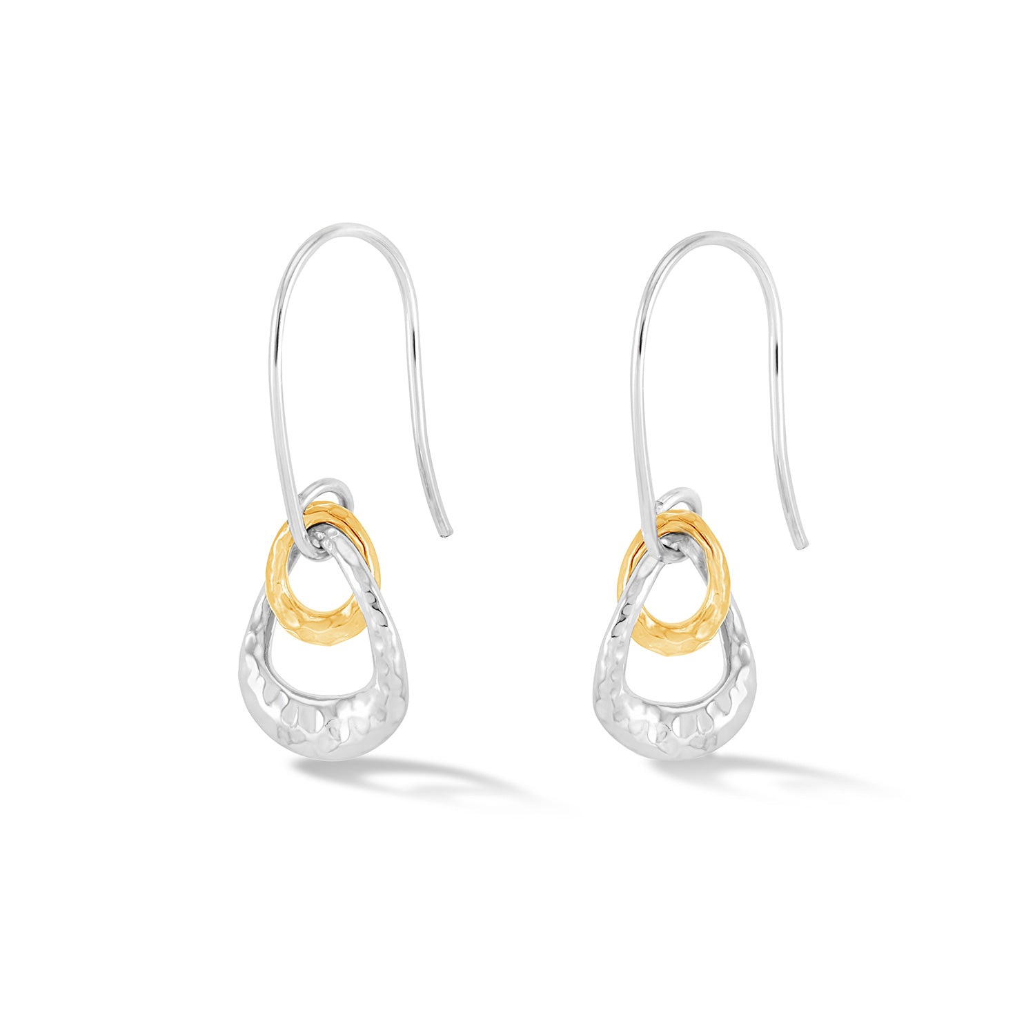 Entwined Double Oval Drop Earrings