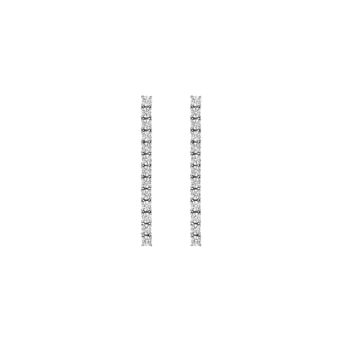 Unbreakable Lab Grown White Sapphire Tennis Earrings