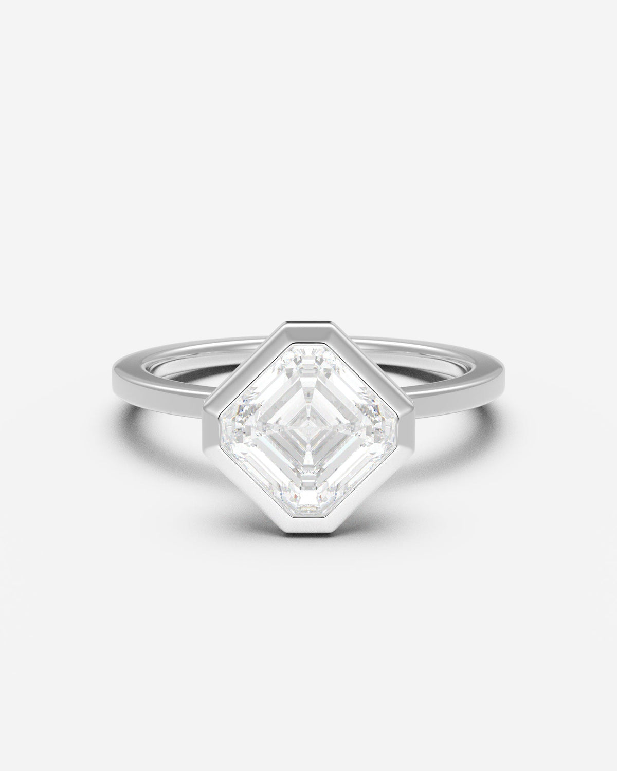 The East West Bezel Solitaire — Asscher