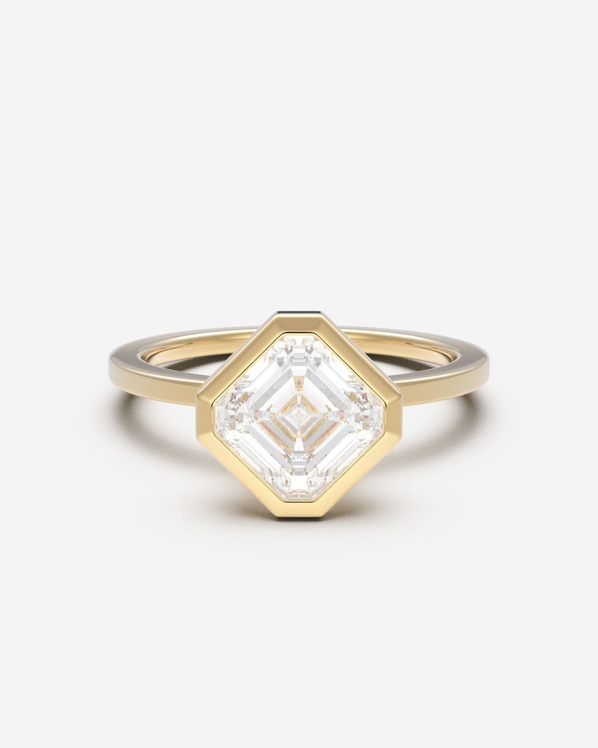 The East West Bezel Solitaire — Asscher