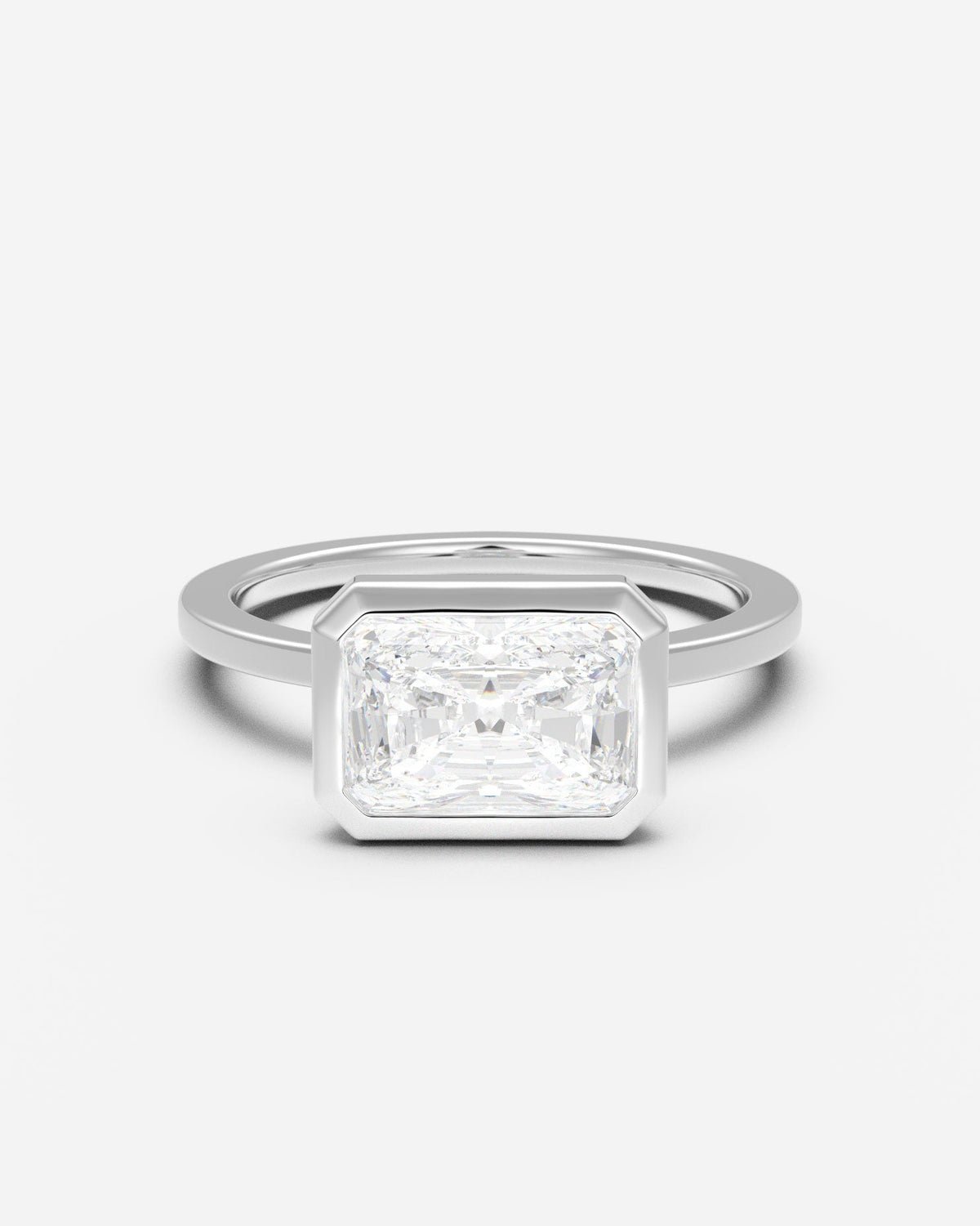 The East West Bezel Solitaire — Radiant