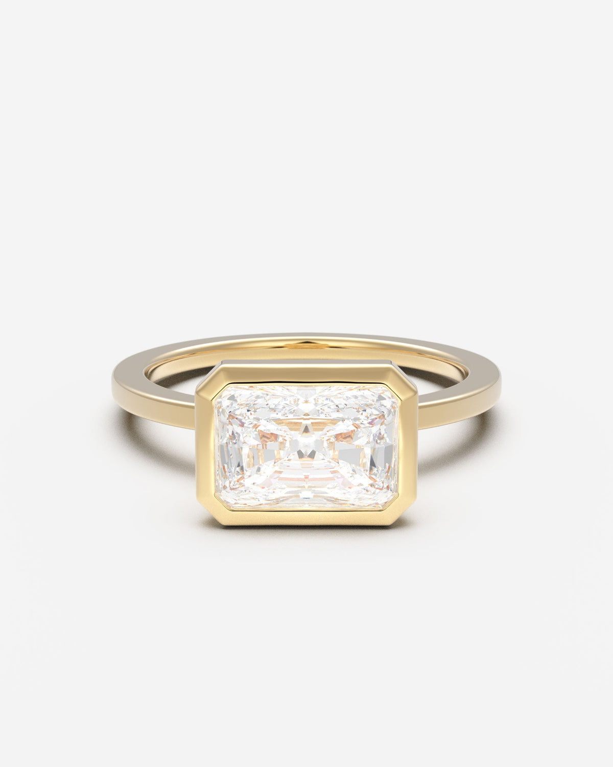 The East West Bezel Solitaire — Radiant