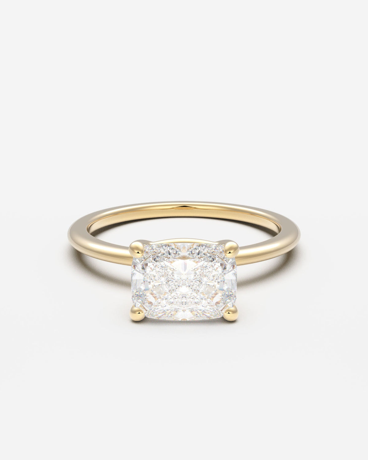 The East West Solitaire — Elongated Cushion