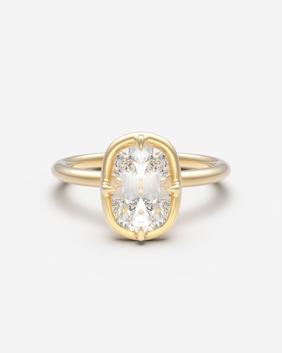 The Eclipse Solitaire — Old Mine Elongated Cushion