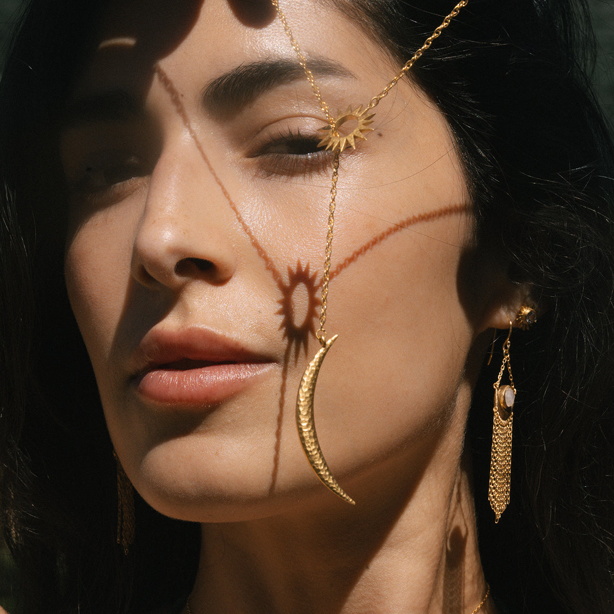 Dreams Celestial Sun and Moon Lariat Necklace