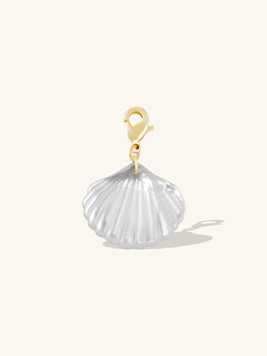 Shell Pearl & Gold Charm