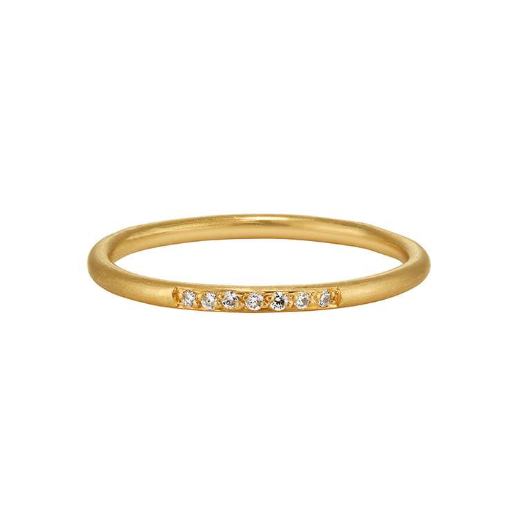 Eliza — Diamond Halo Wedding Band in 18ct Fairmined Gold