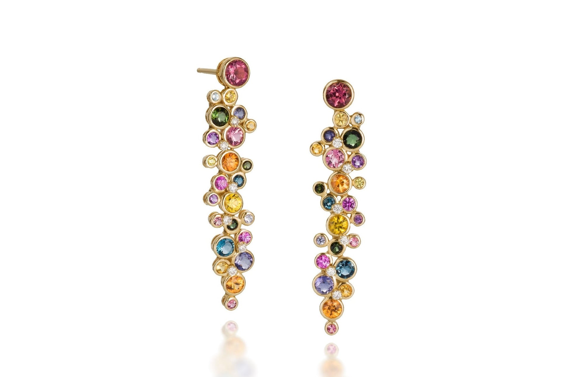 Milky Way - Elongated Cluster Earrings