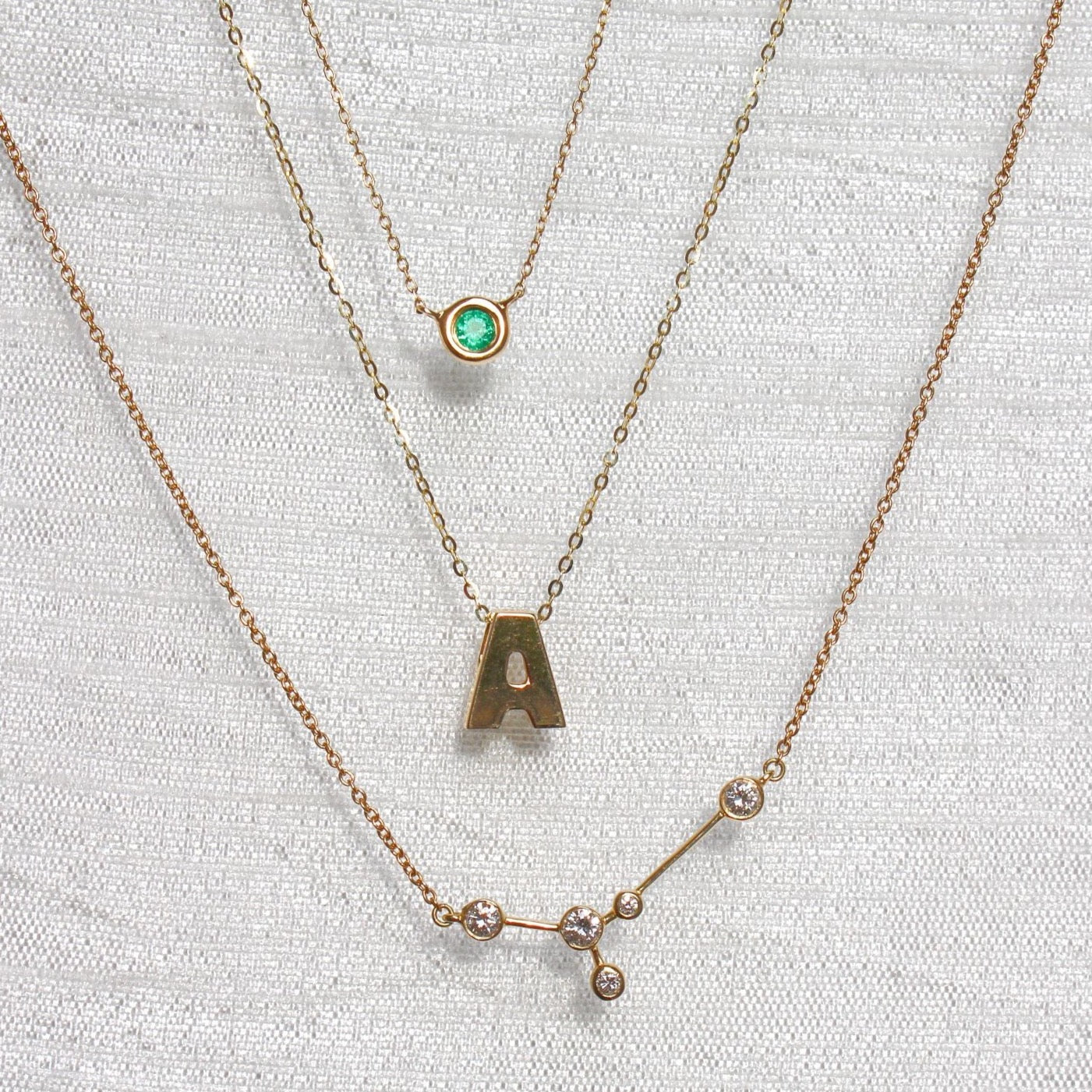 Gold Bezel Birthstone Necklace