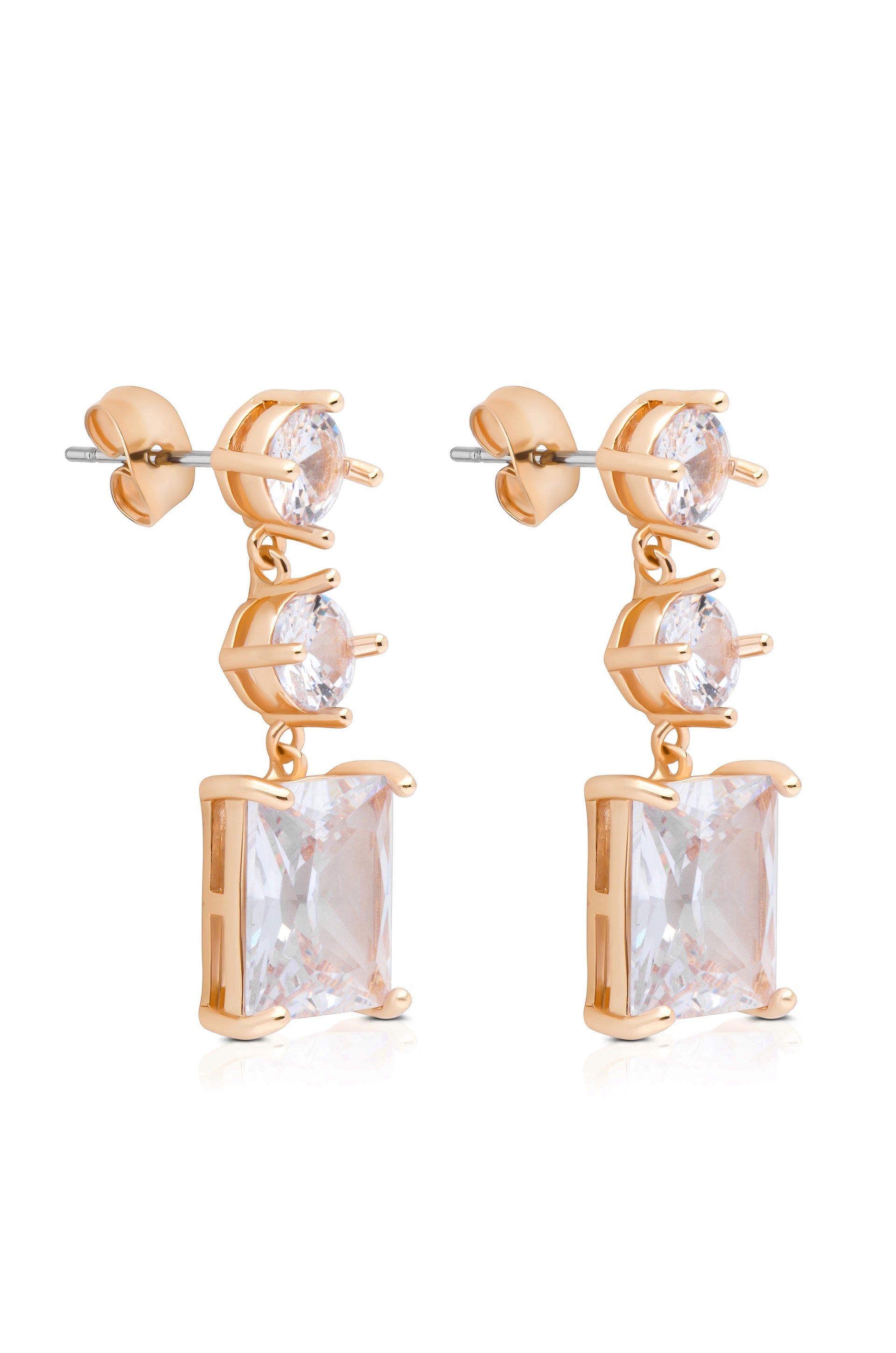 Yours Truly Crystal Dangle Earrings