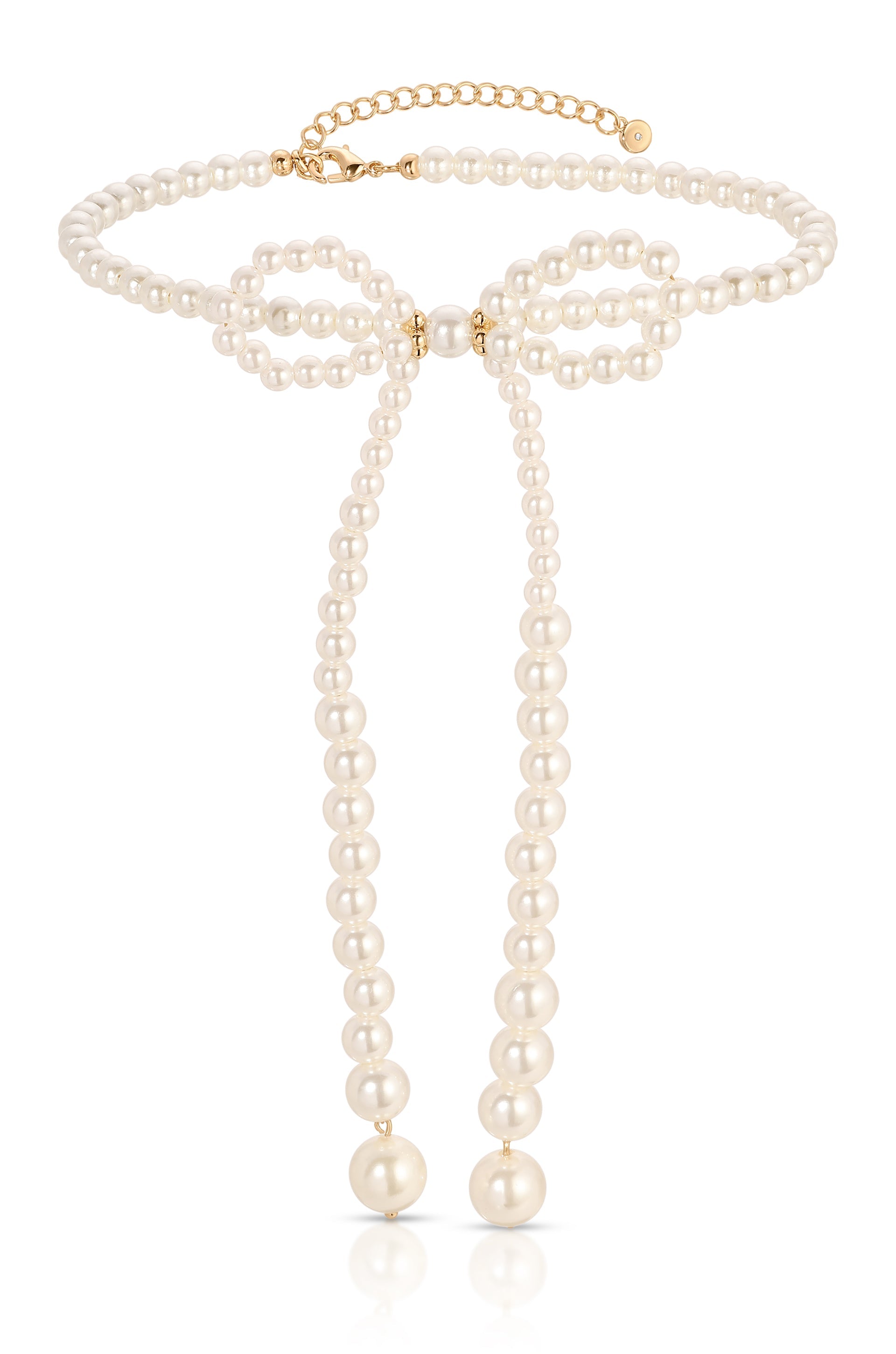 Venus Pearl Bow Necklace