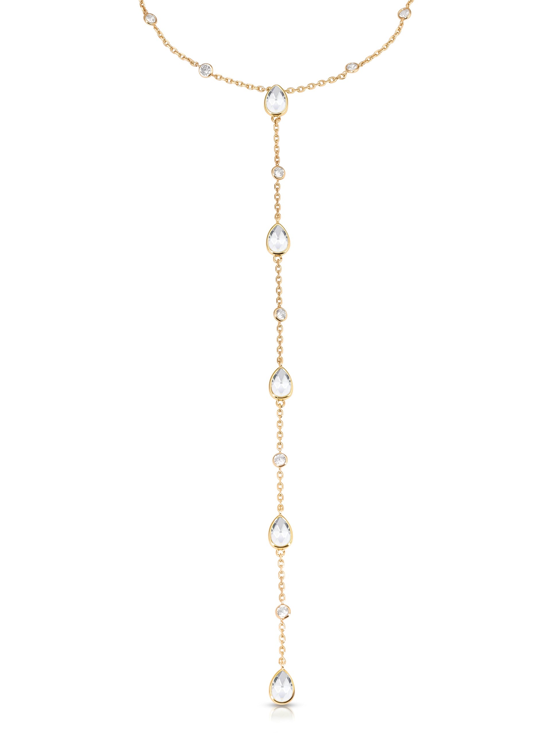 Marquise Crystal Lariat