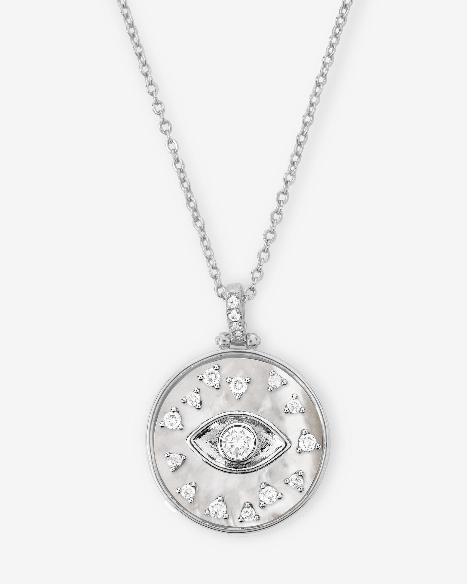 evil-eye-medallion-necklace-in-silver-and-white-diamondettes