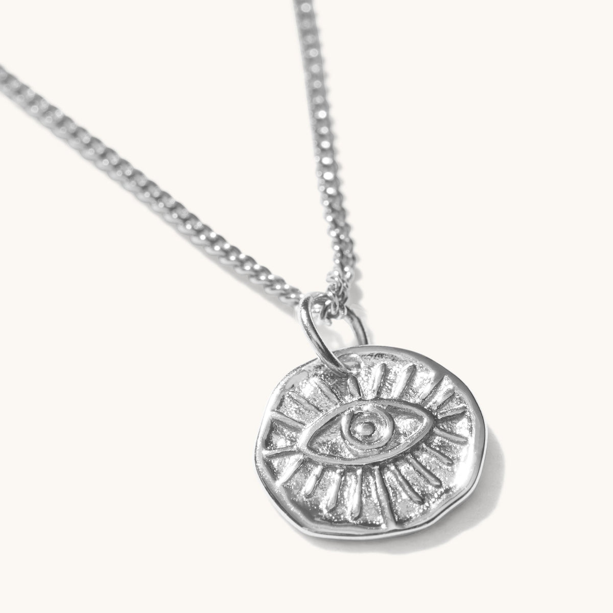 Evil Eye Necklace Silver