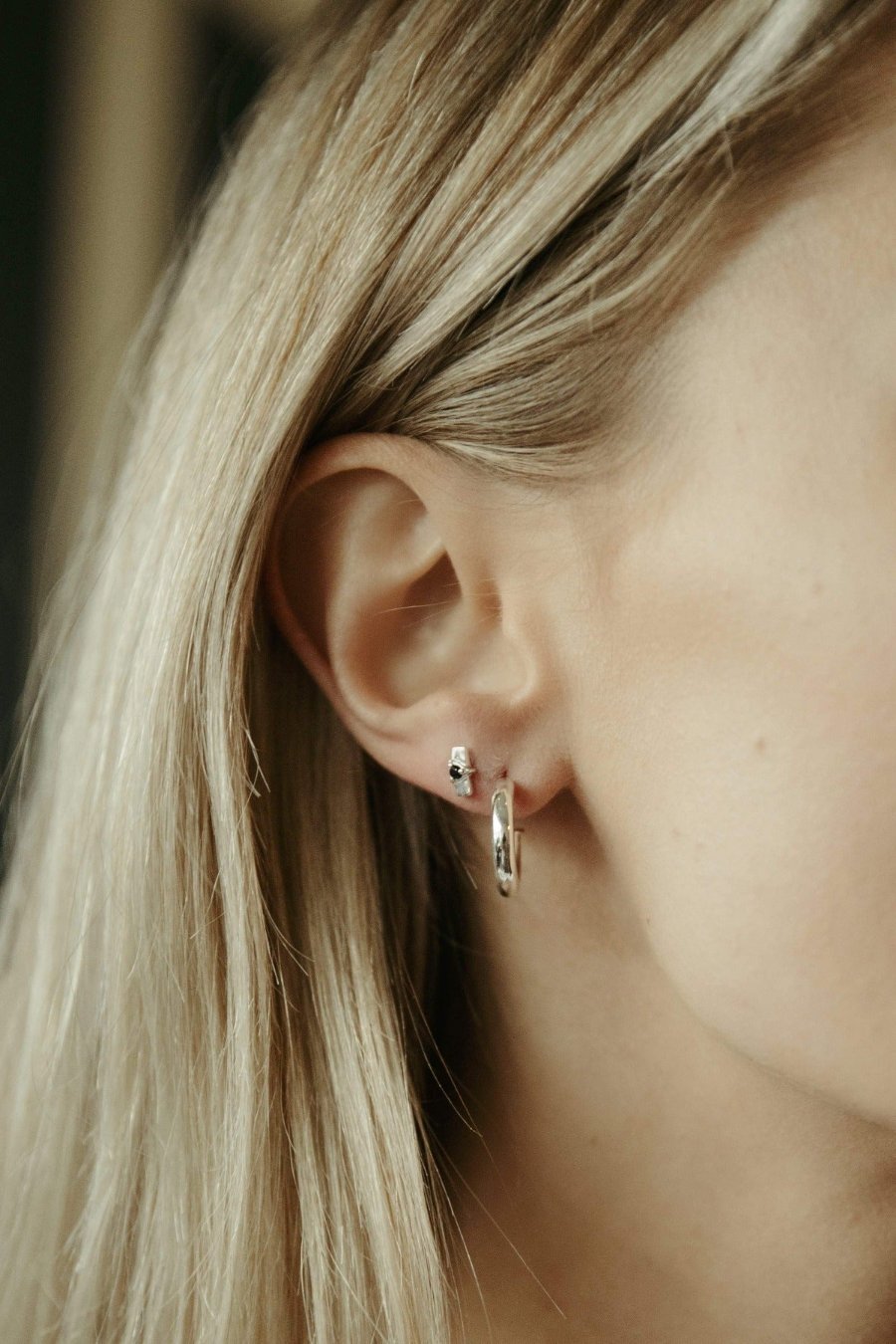 Morgan Hoop Earrings - Silver